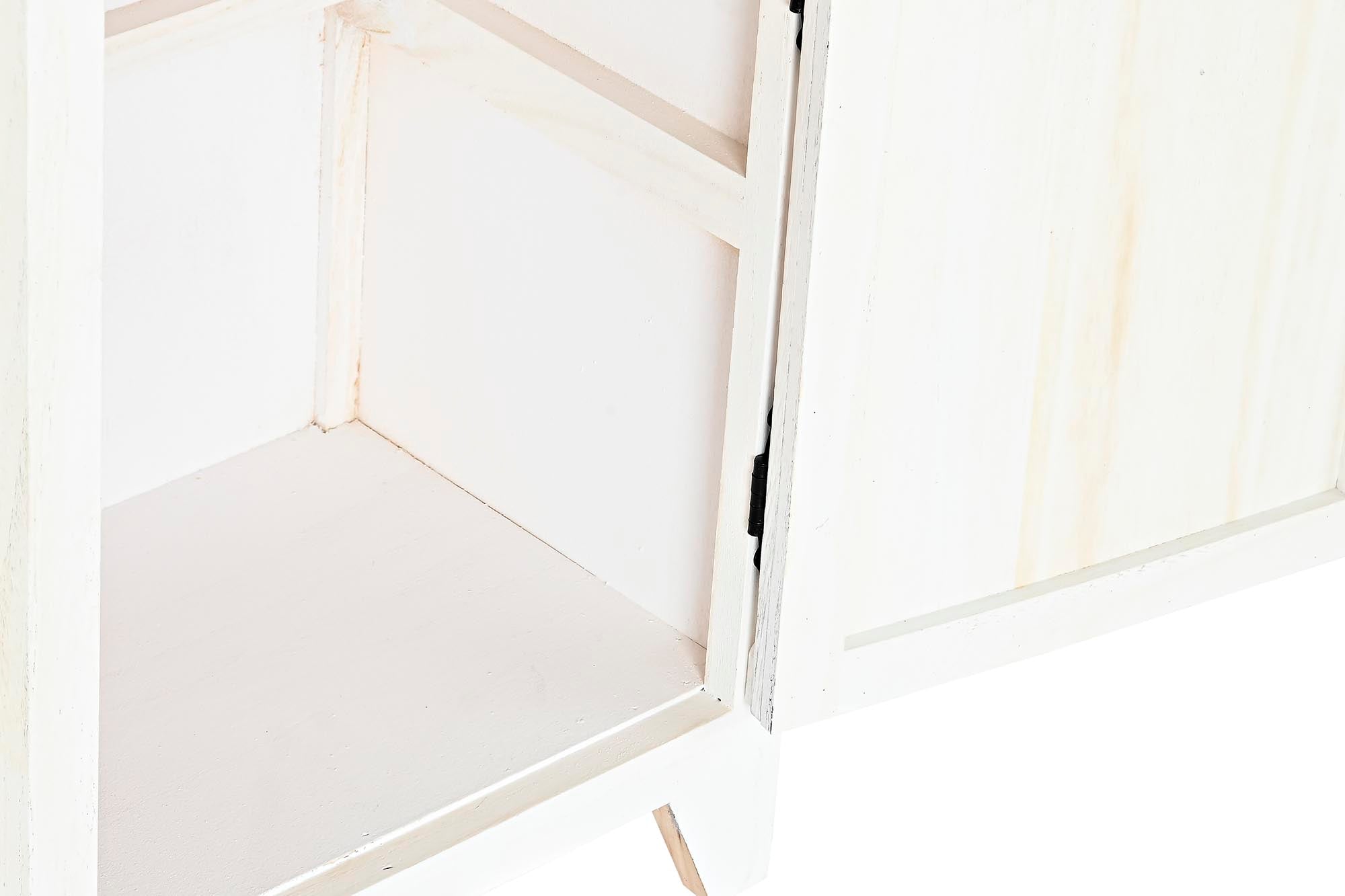 Mesita De Noche Paulownia 40X29X73,5 Blanco