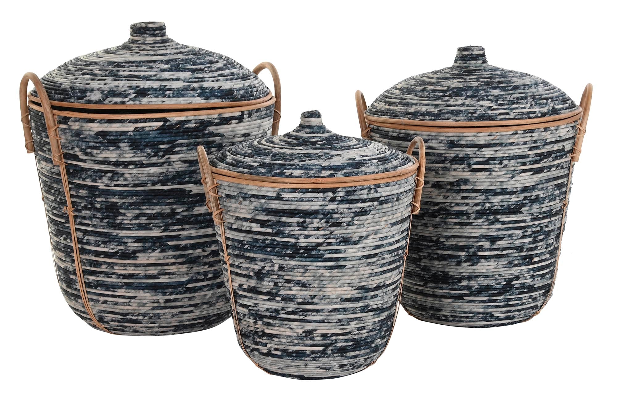 Cesta Set 3 Ratan 56X51X62 Negro