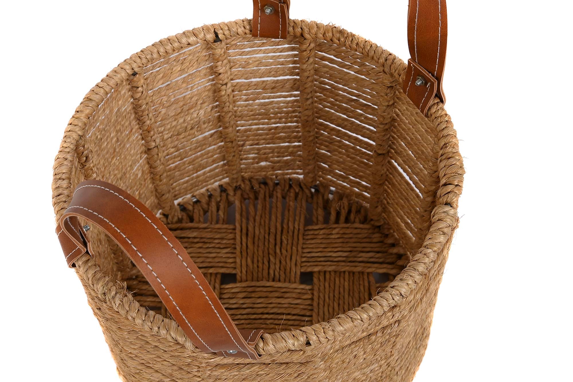 Cesta Set 2 Cuerda Metal 32X32X39 Marron