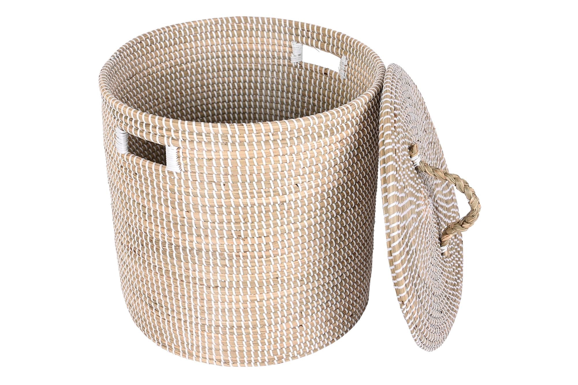 Seagrass Basket 42X42X48 With Natural Lid