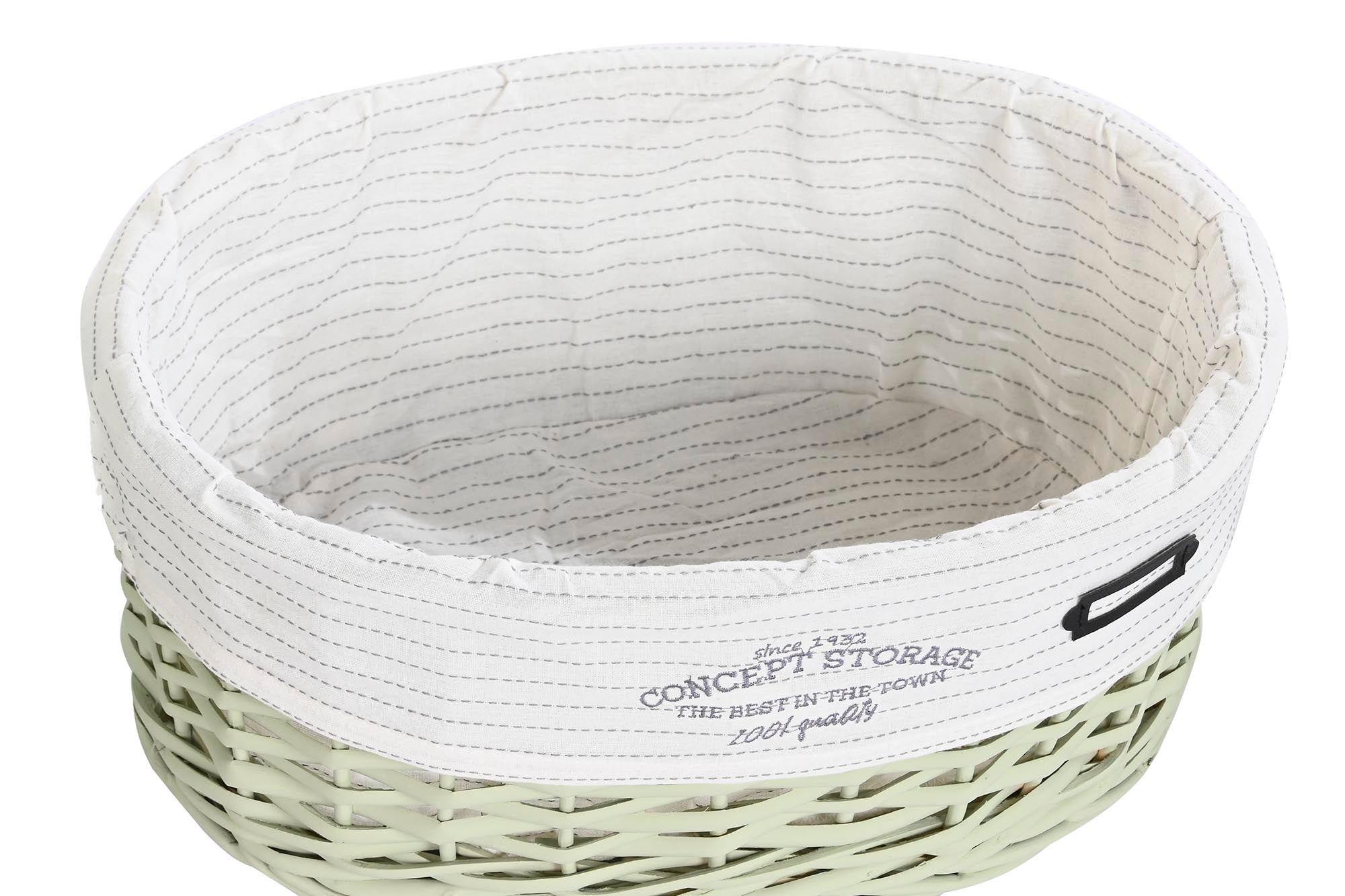 Laundry Basket Set 5 Wicker Polyester 51X37X56 Green