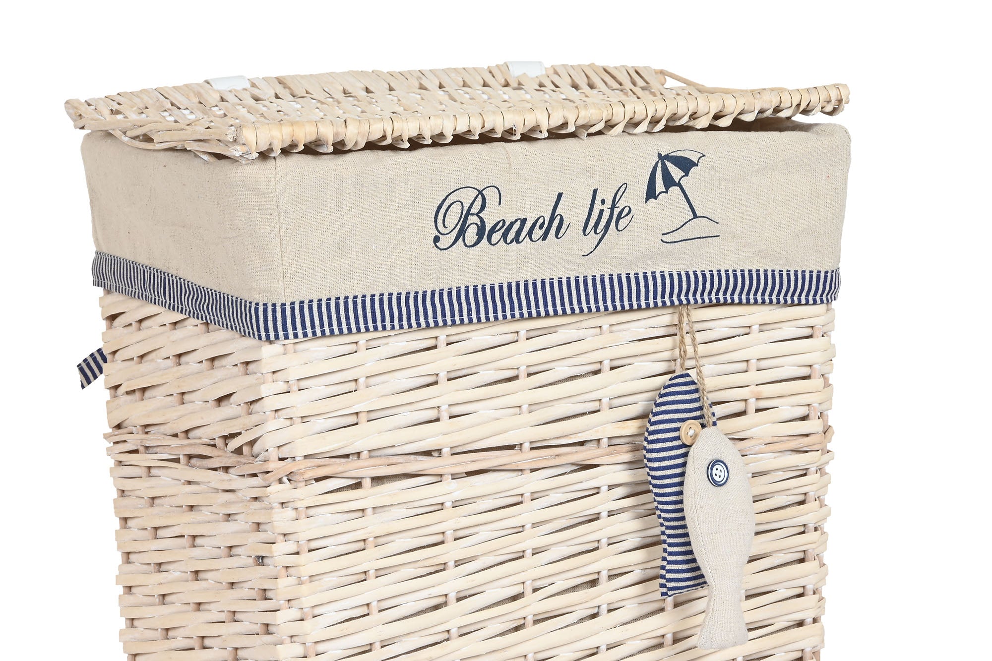 Cesta Set 5 Poliester Algodon 47X35X56 Peces Beige