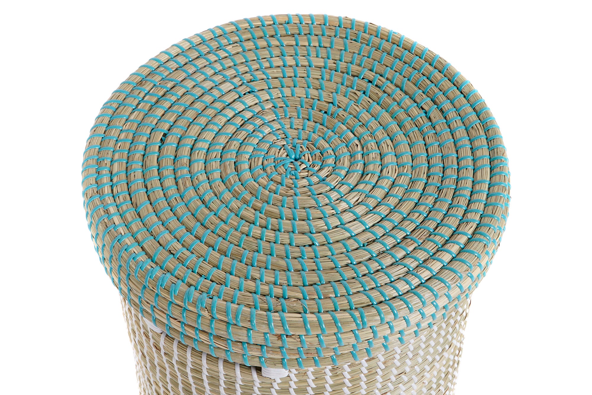 Basket Set 2 Seagrass 44X44X51 Natural Lid
