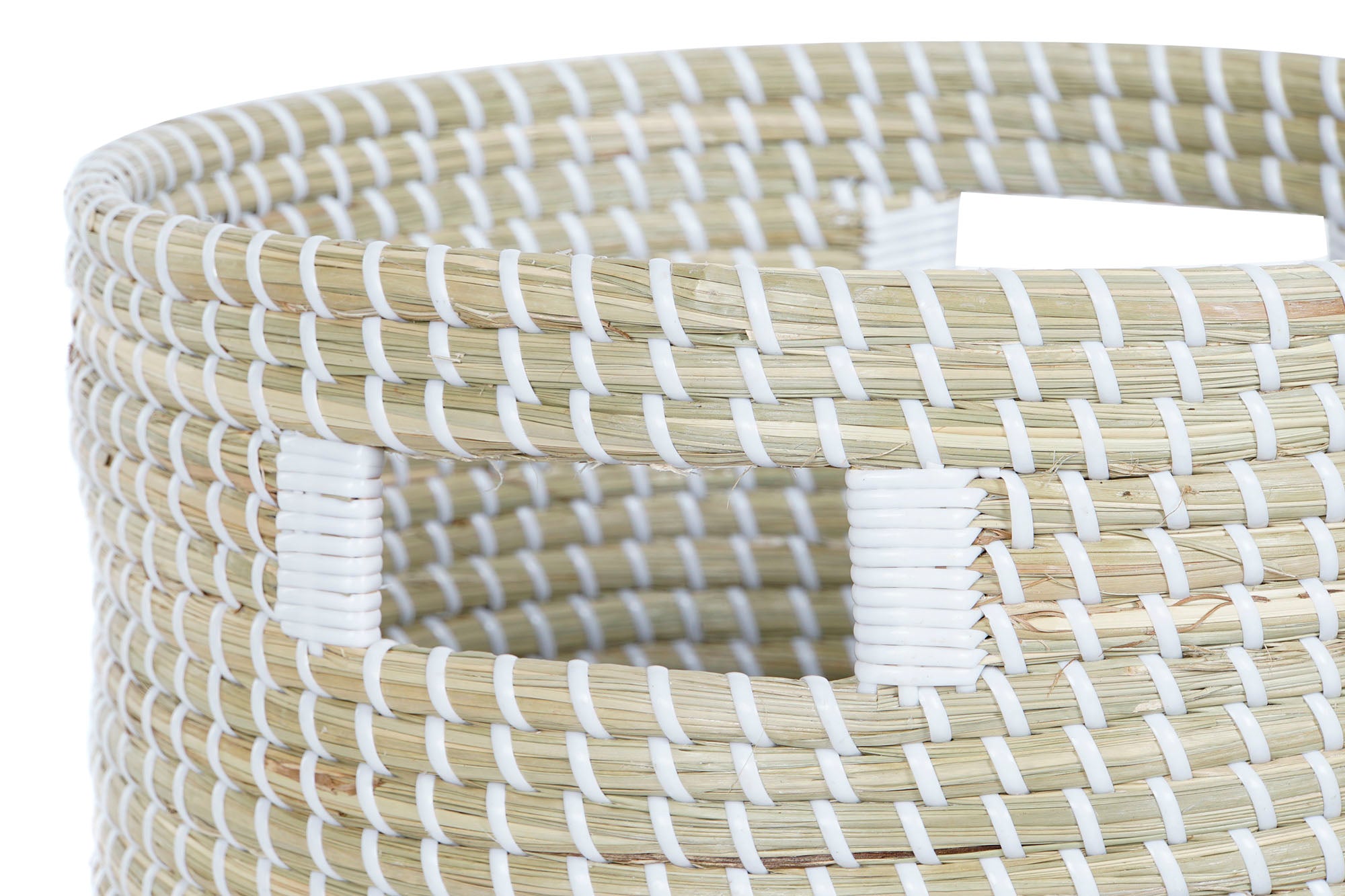 Basket Set 2 Seagrass 44X44X51 Natural Lid