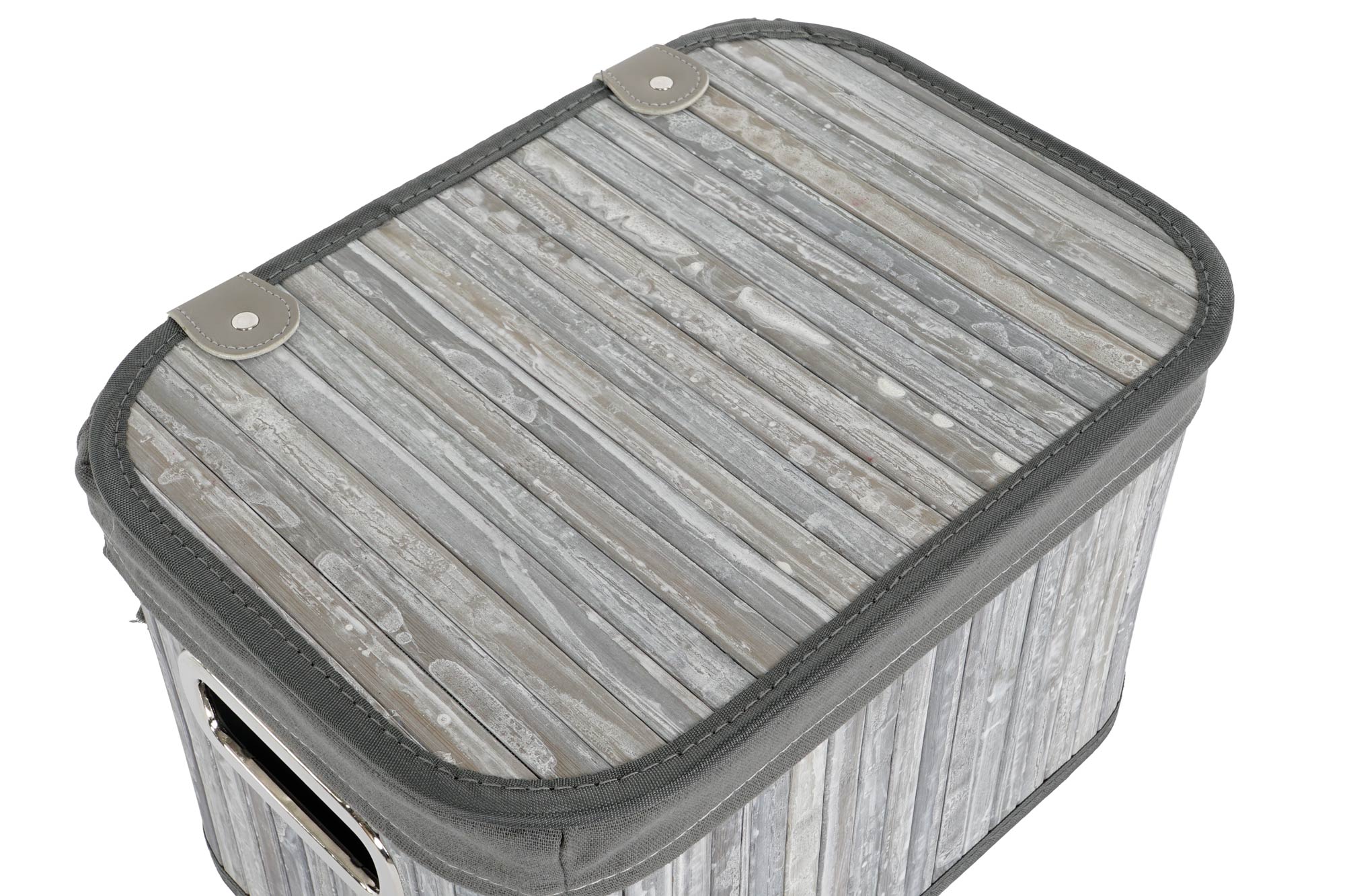Basket Set 6 Bamboo Polyester 51X35X33 Gray