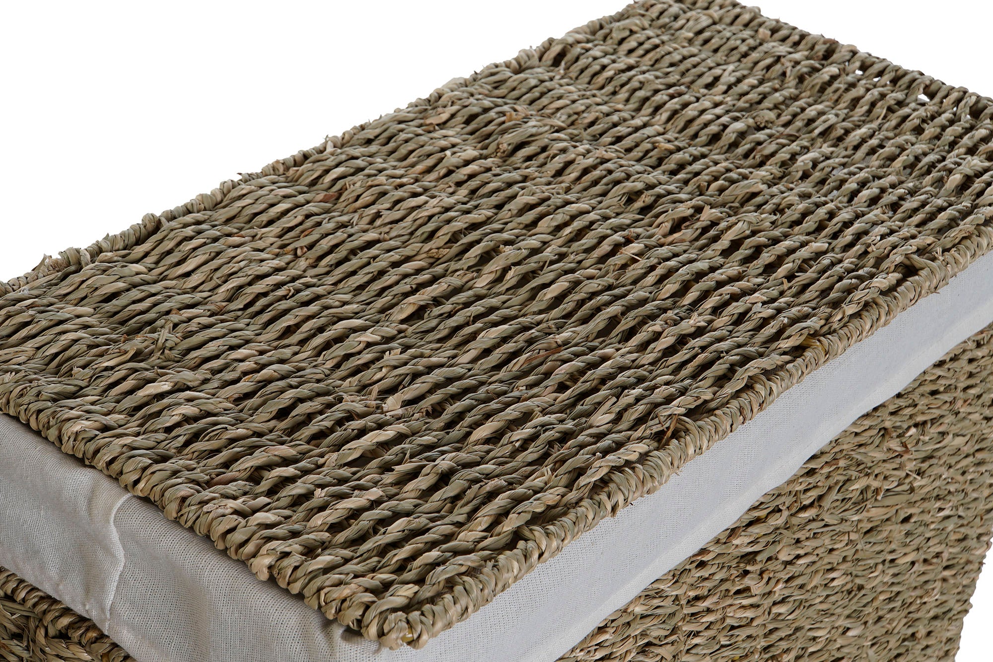 Cesta Ropa Set 2 Seagrass Lino 45X25X36 Natural