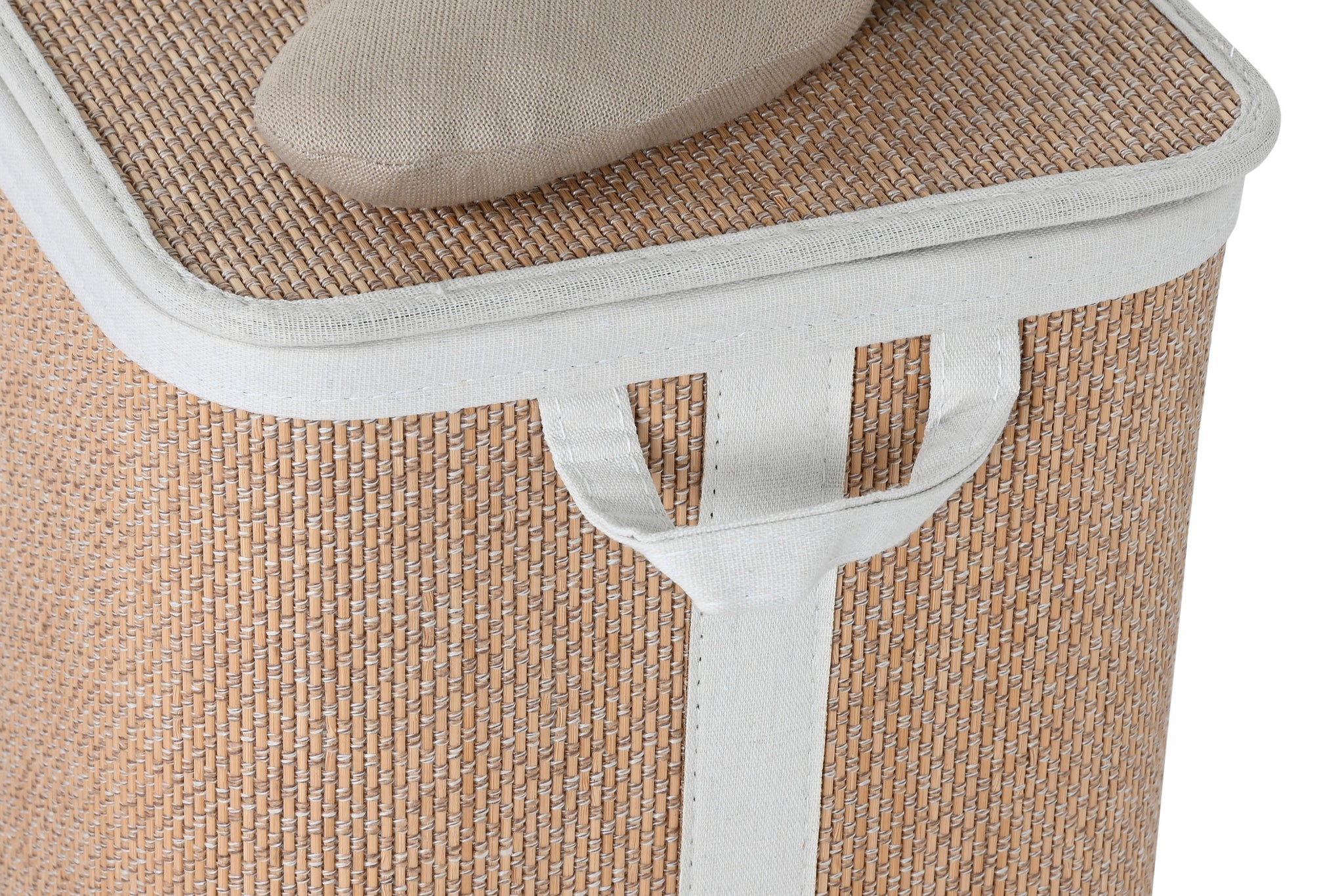 Conjunto de 4 cestos de roupa suja em fibra de algodão 44x44x45 natural