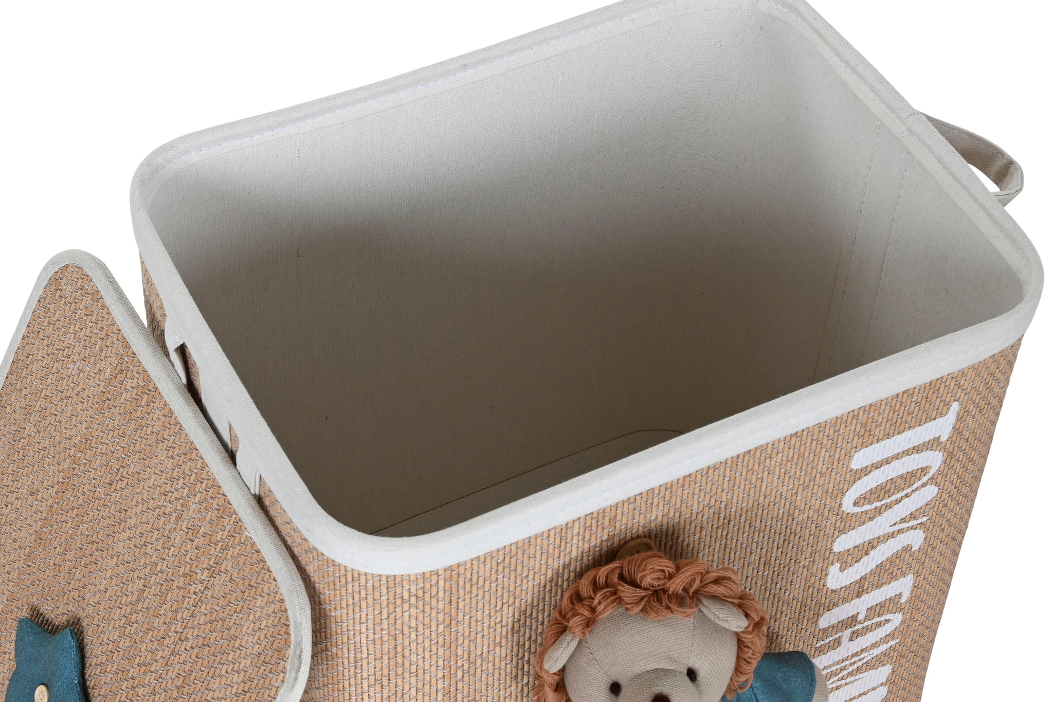 Conjunto de 4 cestos de roupa suja em fibra de algodão 44x44x45 natural