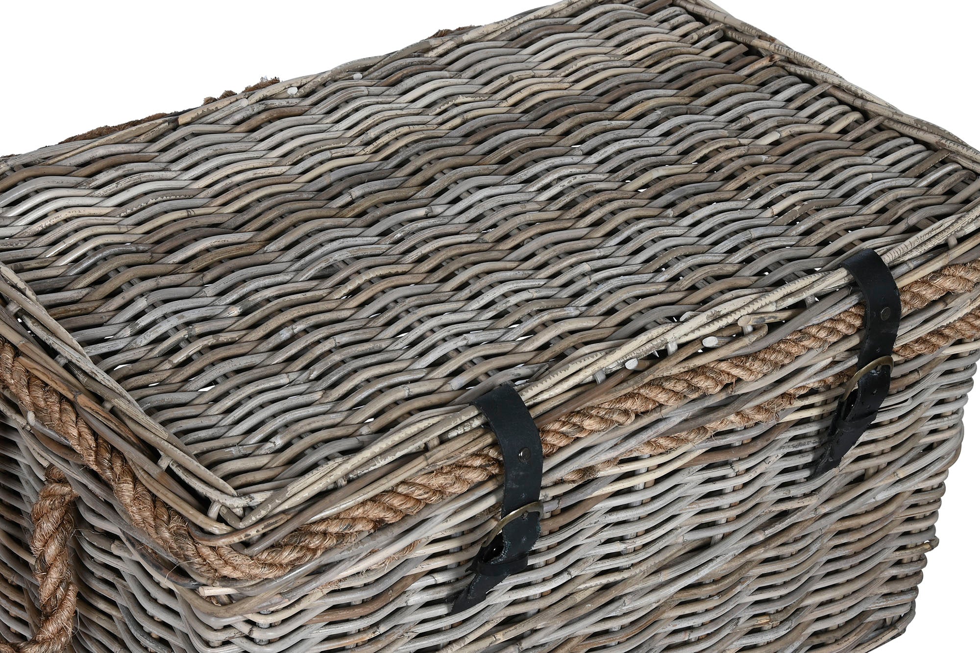 Baul Set 3 Ratan 86X52X56 Gris Claro