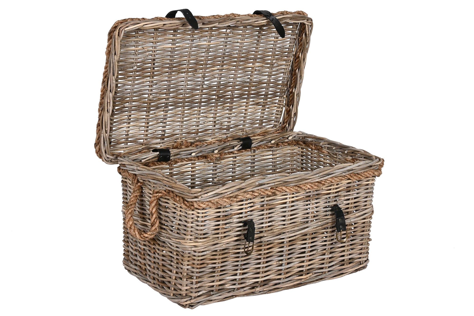 Baul Set 3 Ratan 86X52X56 Gris Claro