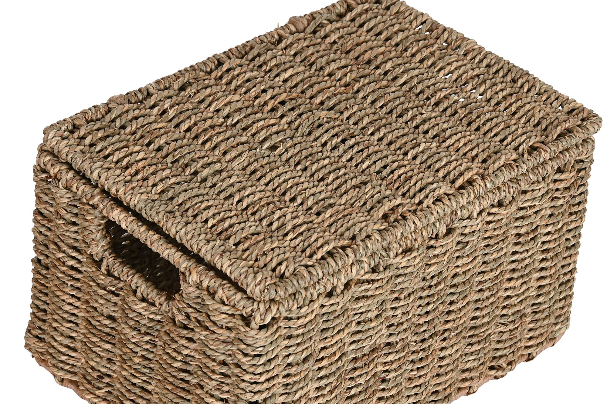 Cesta Set 3 Fibra Metal 46X36X26 Baul Natural