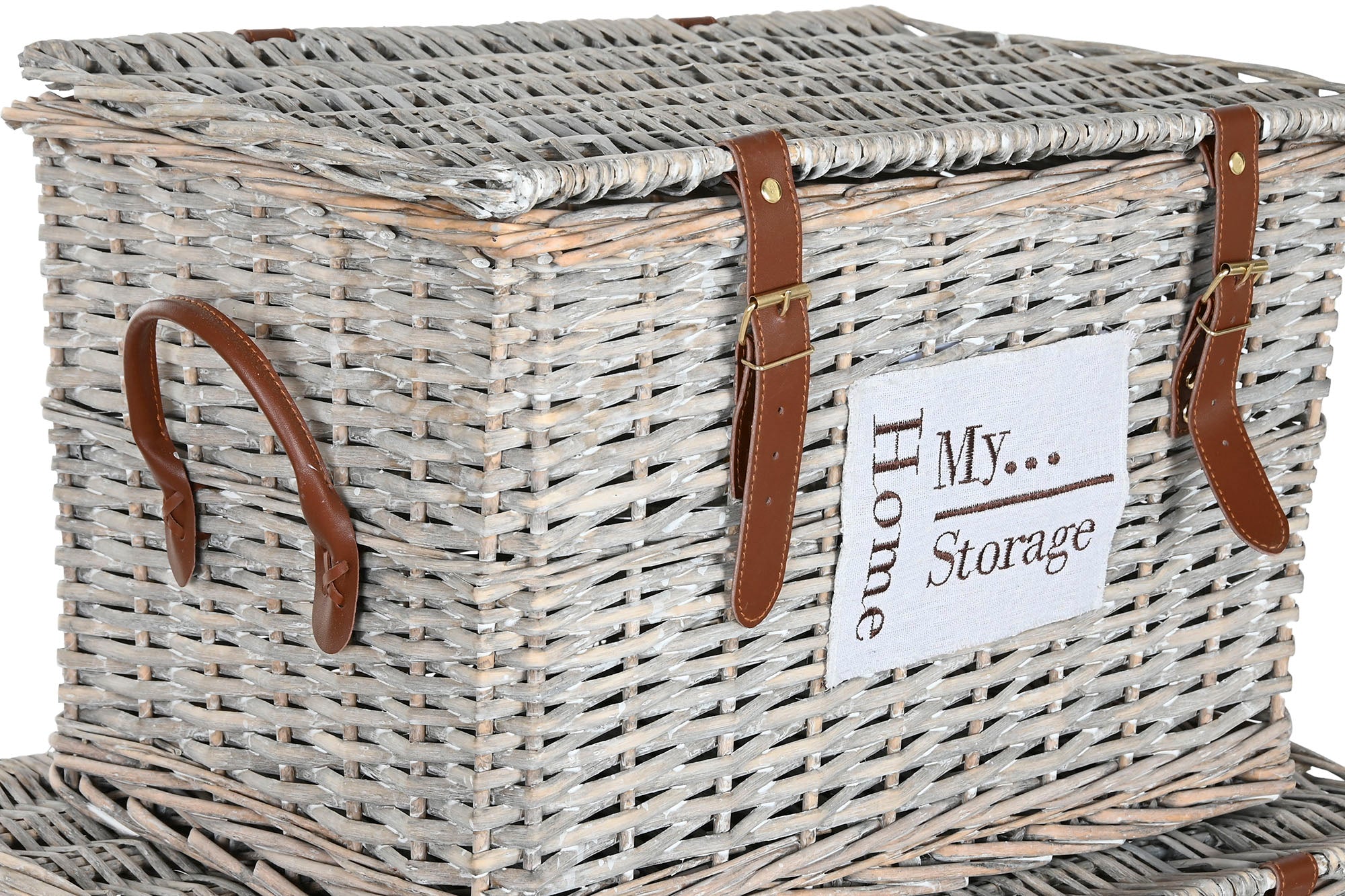Baul Set 3 Mimbre 67X45X46 Natural
