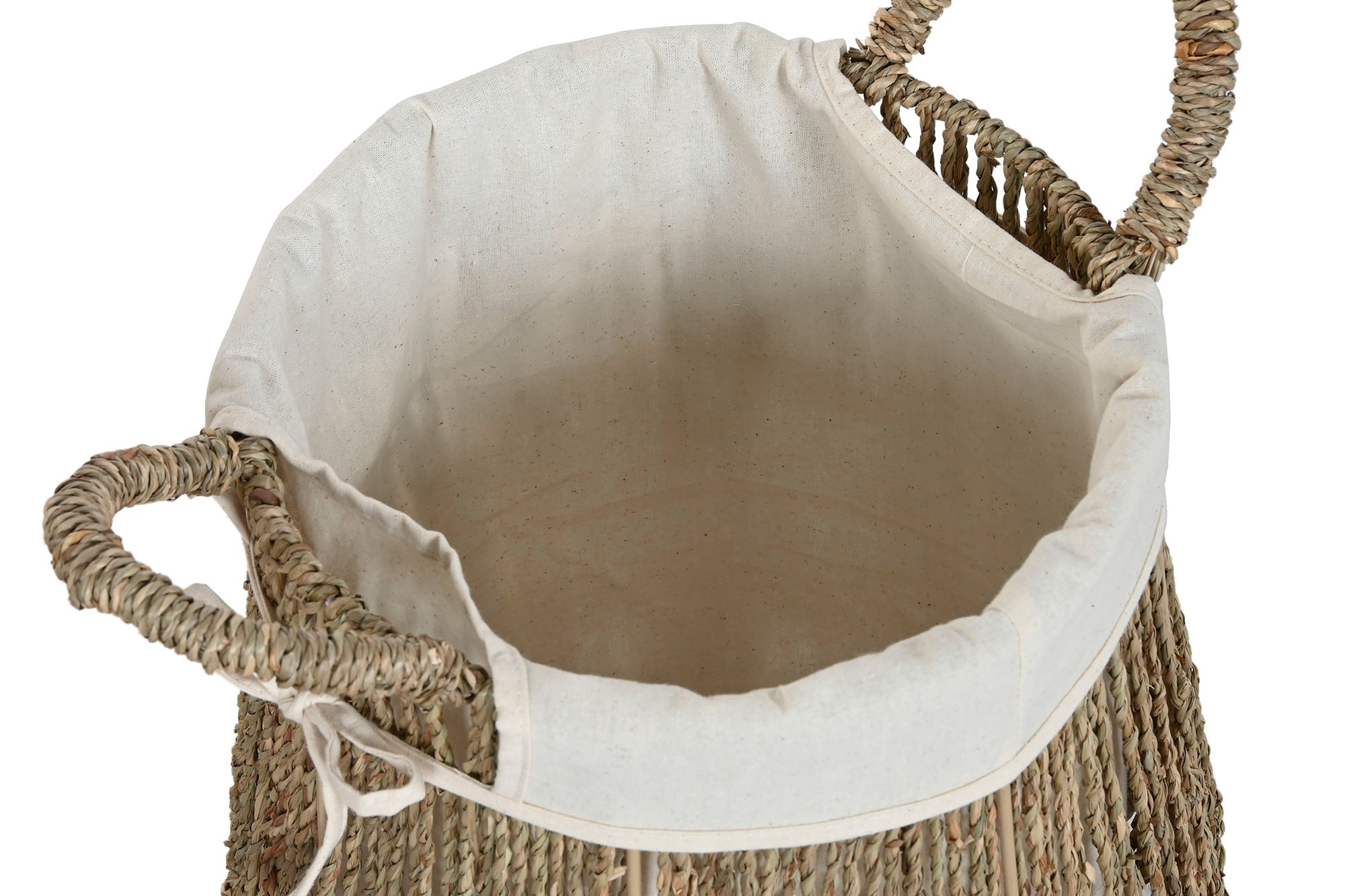 Cesta Ropa Set 2 Seagrass Algodon 43X43X48 Natural