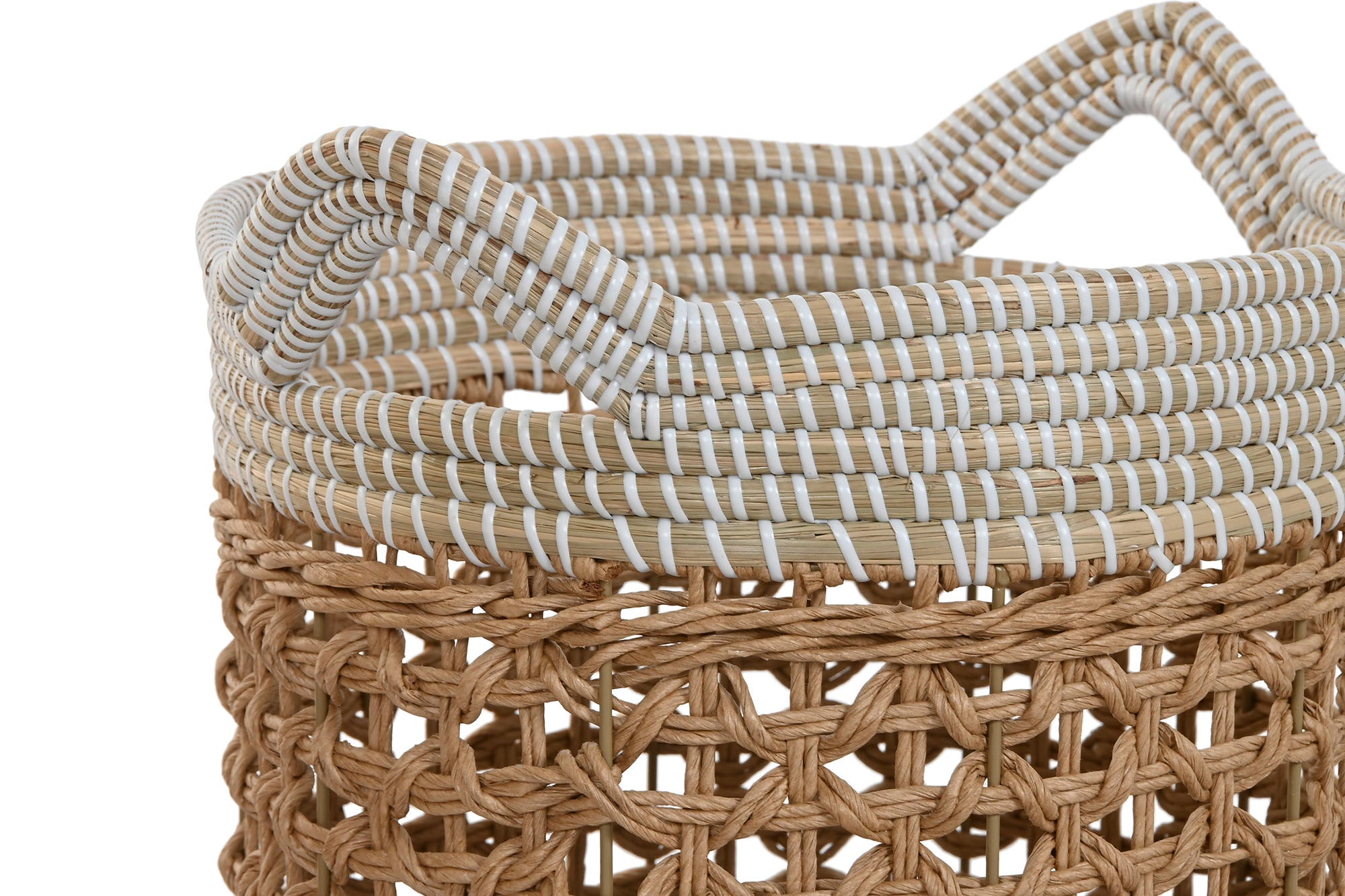 Cesta Set 2 Seagrass Papel 44X38X44 Natural