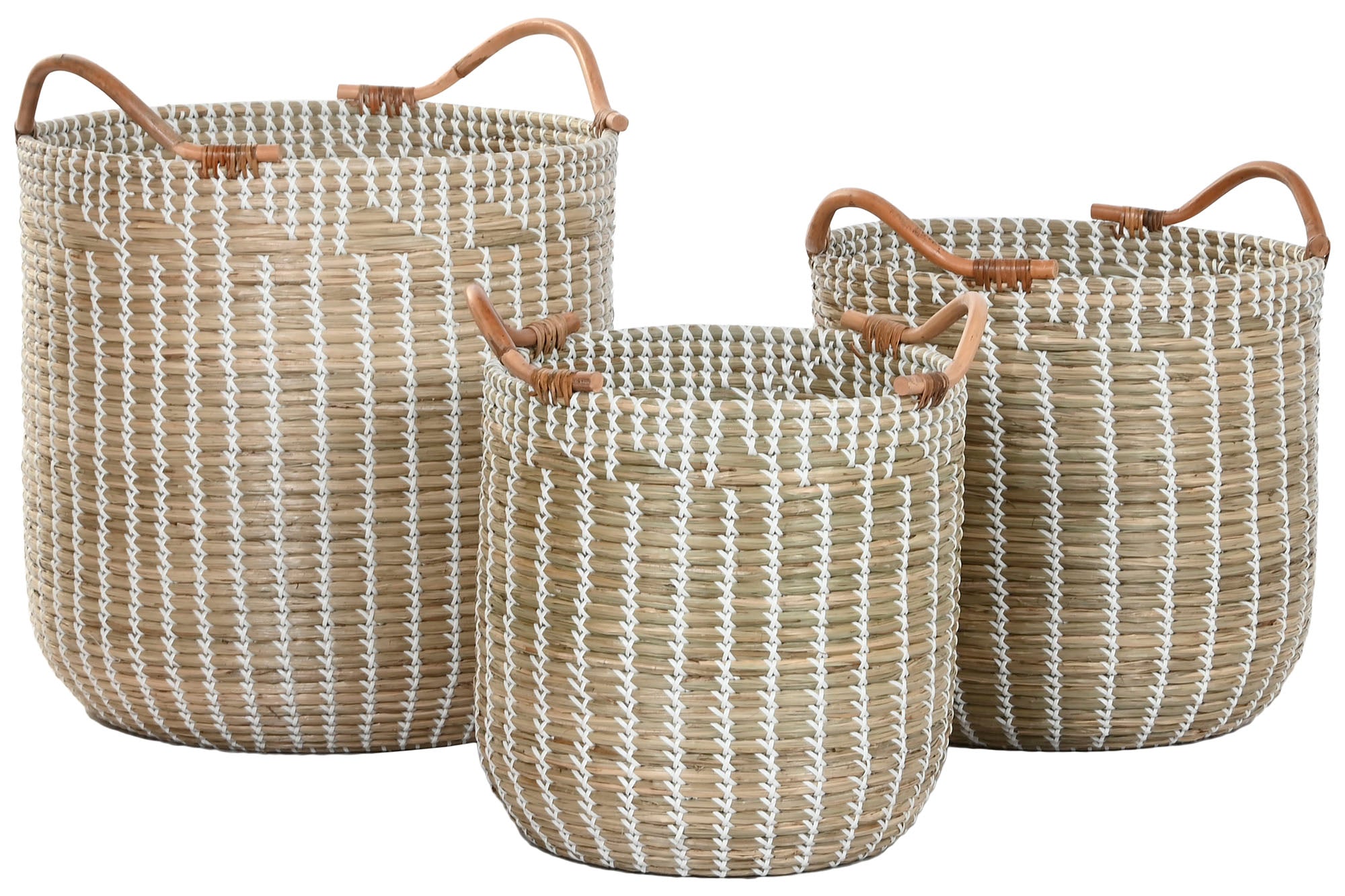 Cesta Set 3 Seagrass Ratan 51X45X55 Natural