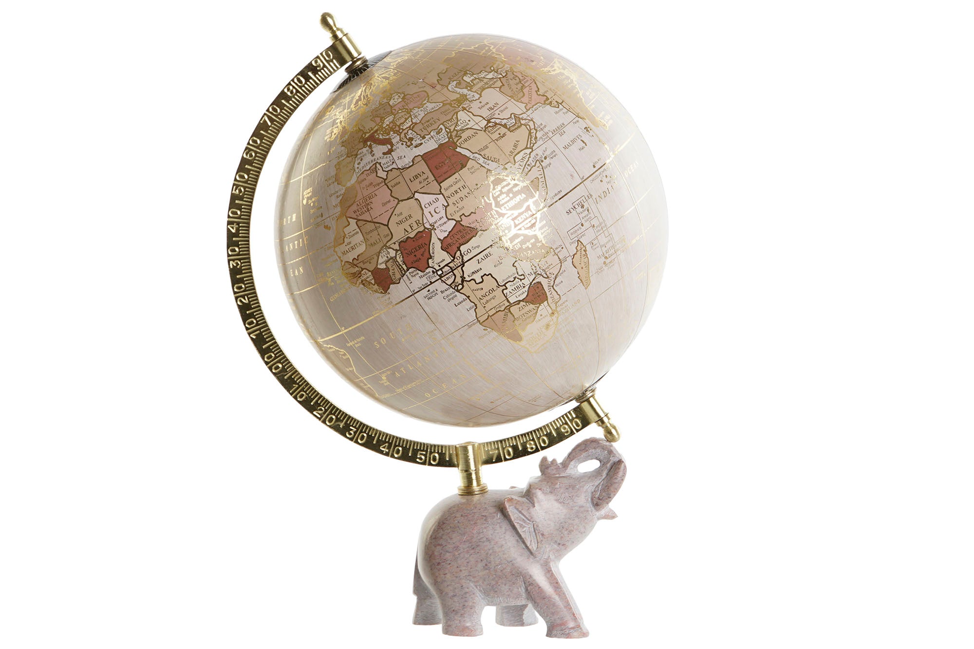 Globo Terraqueo Pvc Piedra 22X20X33 Elefante