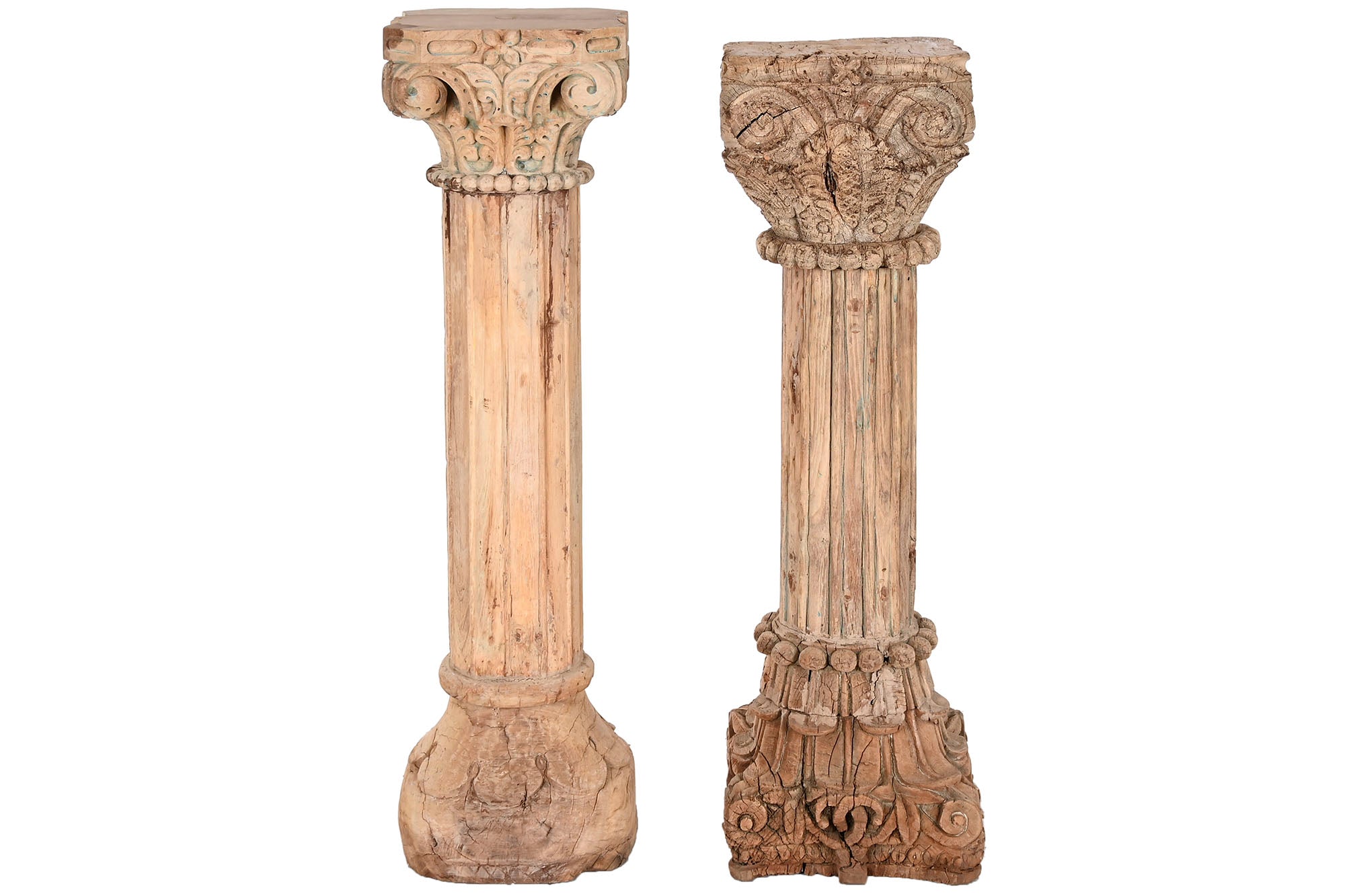 Carved Wooden Column 25X25X120 Single Piece
