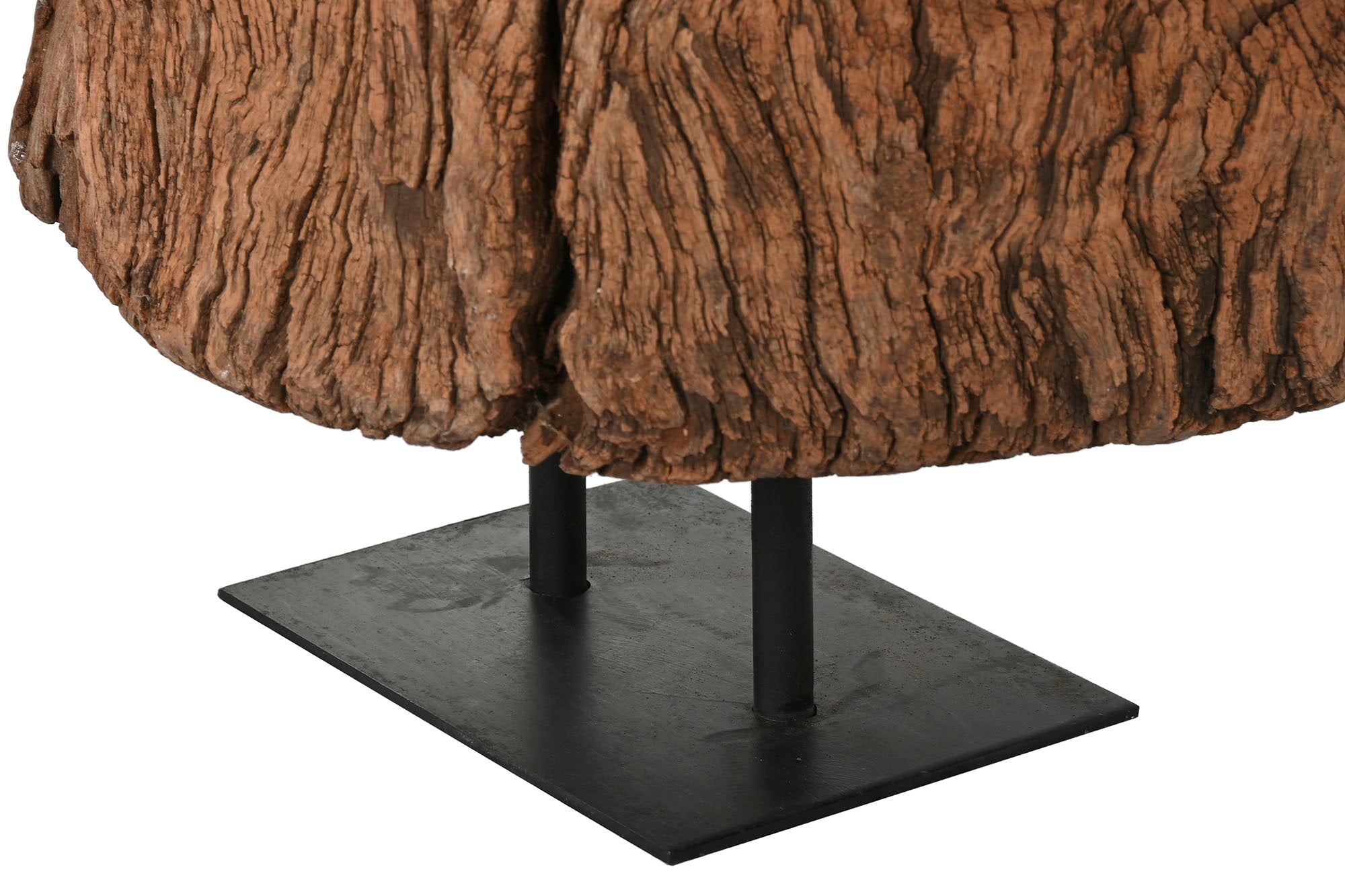 Escultura Madera Hierro 41X41X51 Pieza Unica