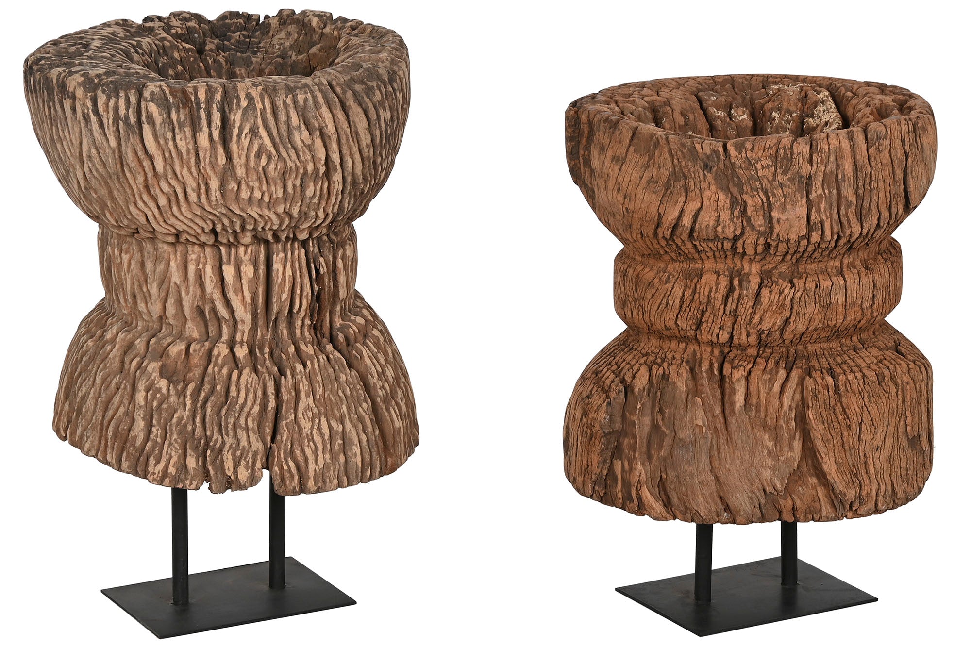 Escultura Madera Hierro 41X41X51 Pieza Unica
