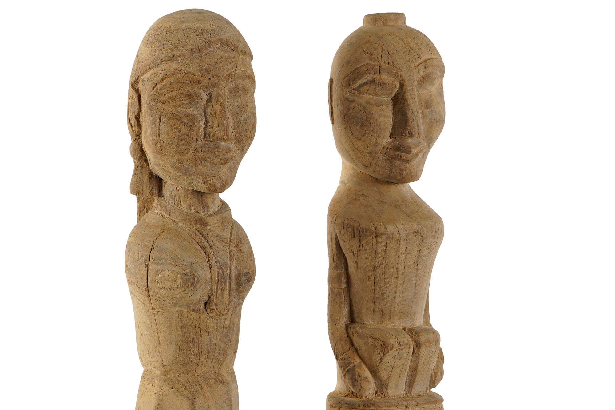 Statue Set 2 Mango 7.5X7.5X50 Hand Carved