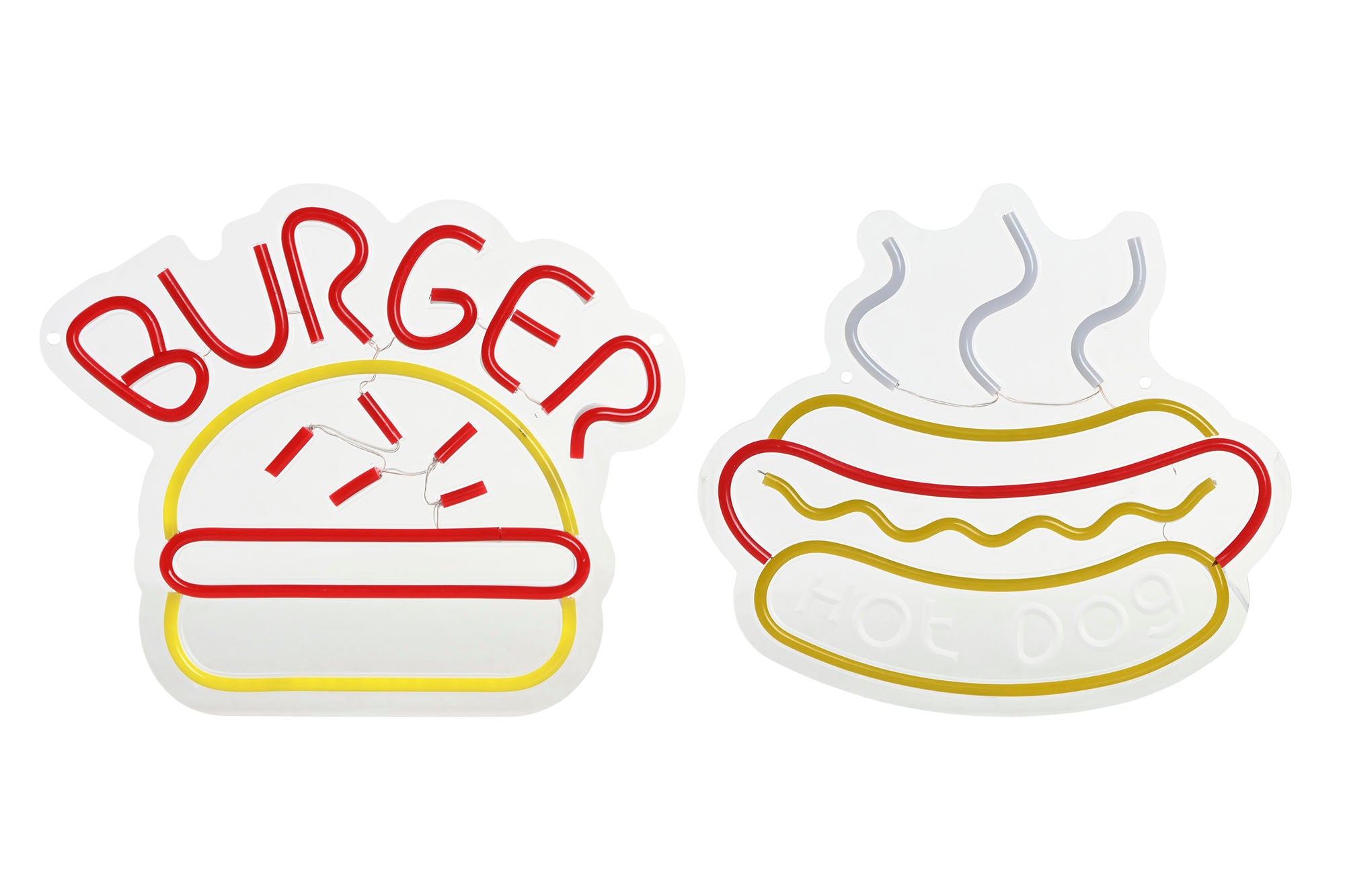 Decoracion Luminosa Led 30X1,5X28 Burger 2 Surt.