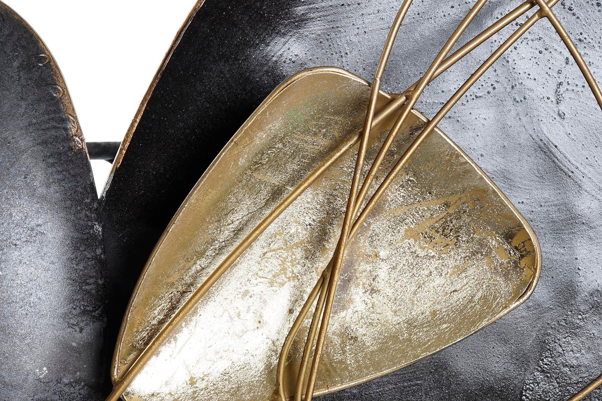 Decoracion Pared Metal 99X10,2X75 Abstracto Negro