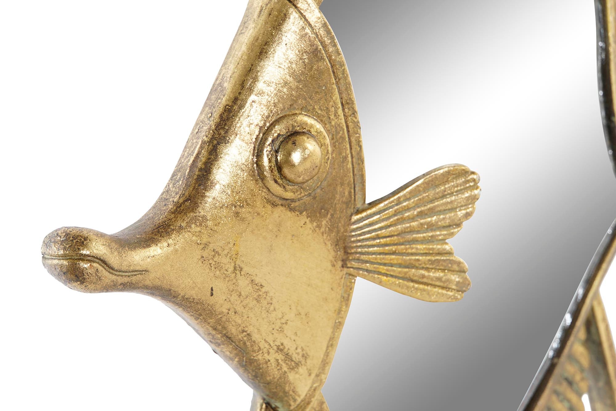 Wall Decoration Resin Mirror 25X3X38 Goldfish
