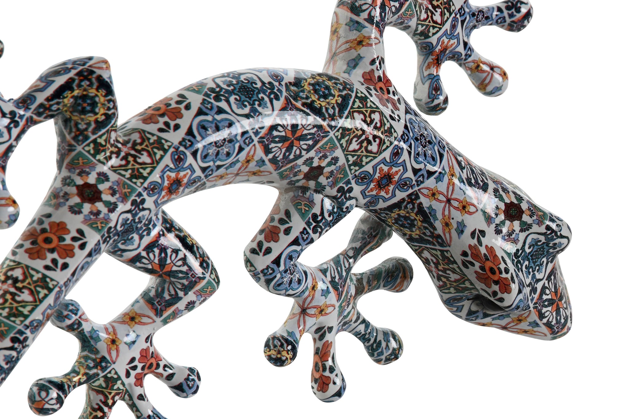 Decoração de parede de resina 13X5X29 Lagarto 2 sortidos.