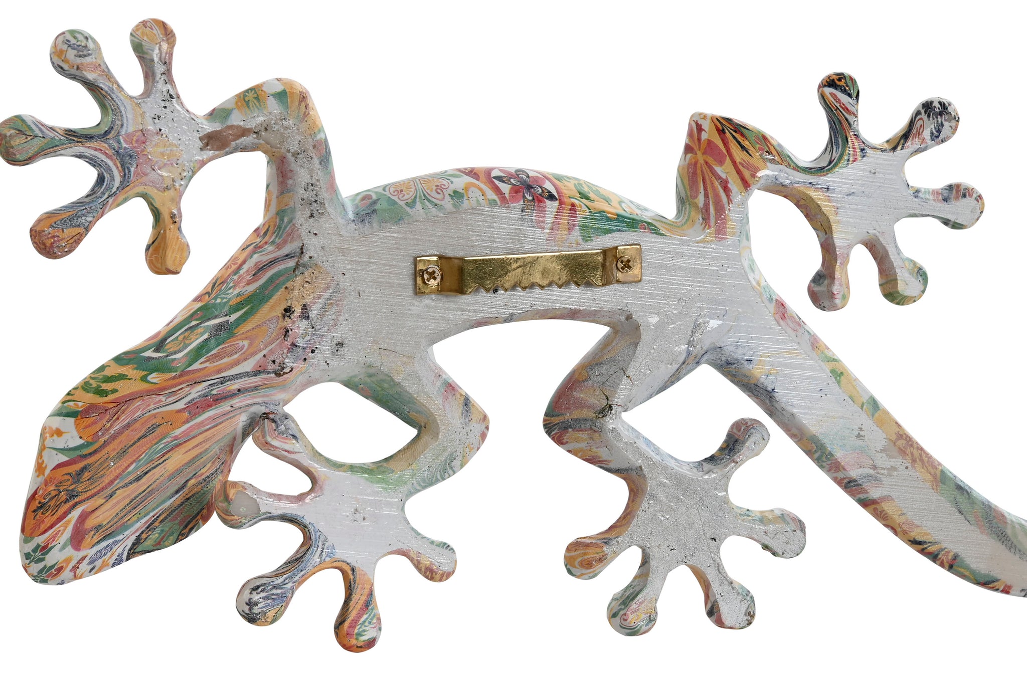 Decoração de parede de resina 13X5X29 Lagarto 2 sortidos.