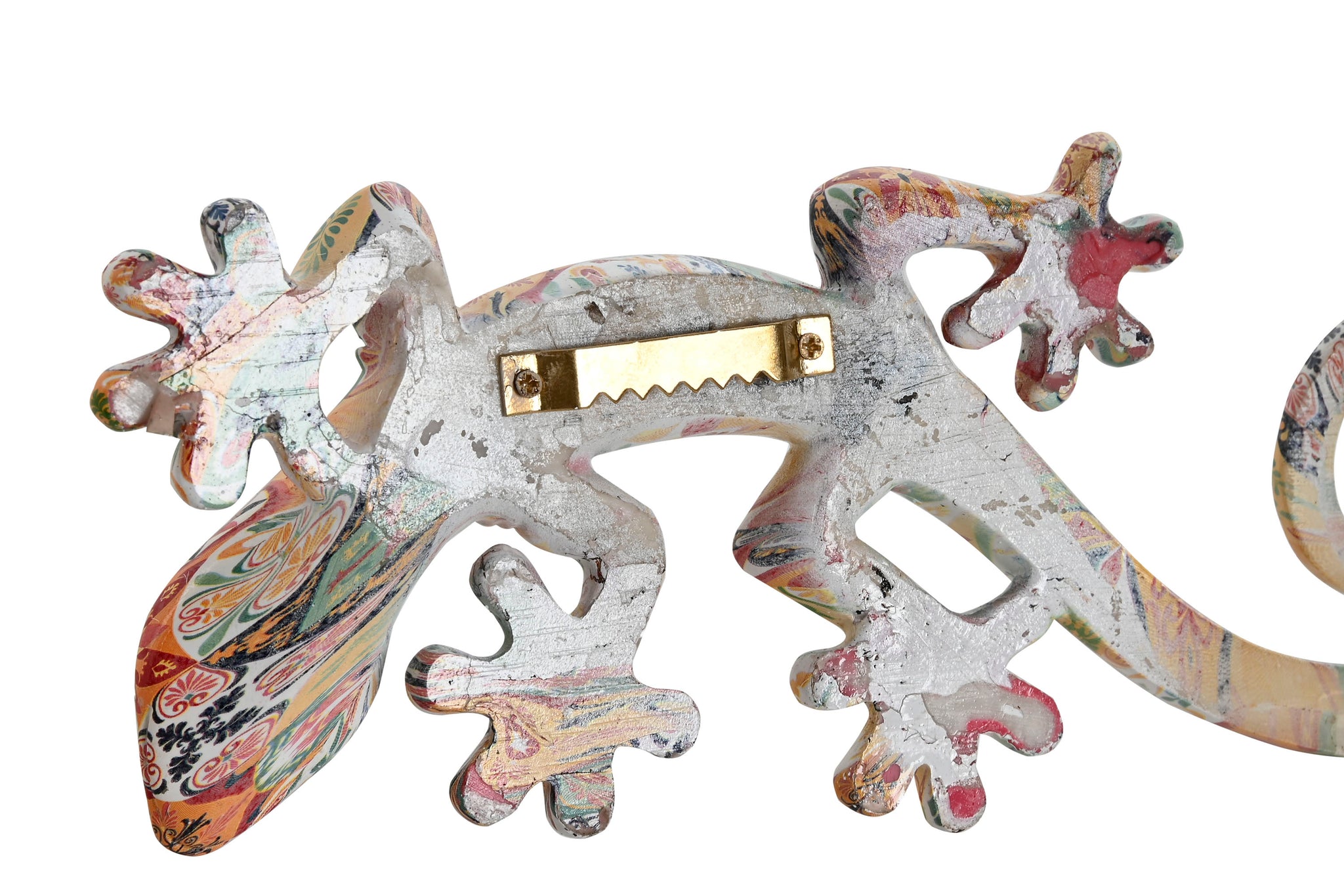 Decoração de parede de resina 22X10X4 Lagarto 2 sortidos.