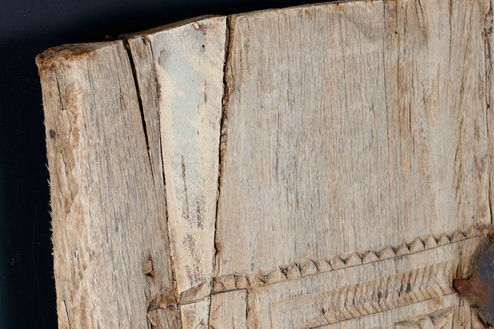 Decoracion Pared Teca 120X8X180 Puerta Antigua