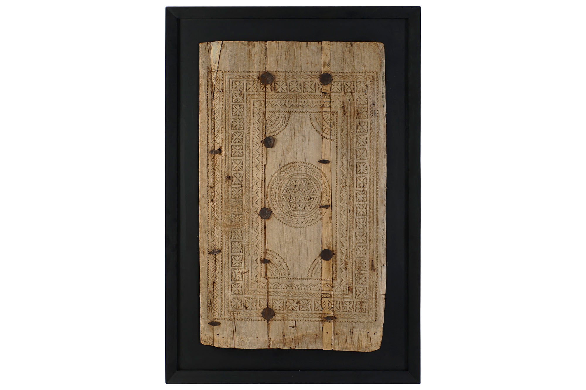 Decoracion Pared Teca 120X8X180 Puerta Antigua