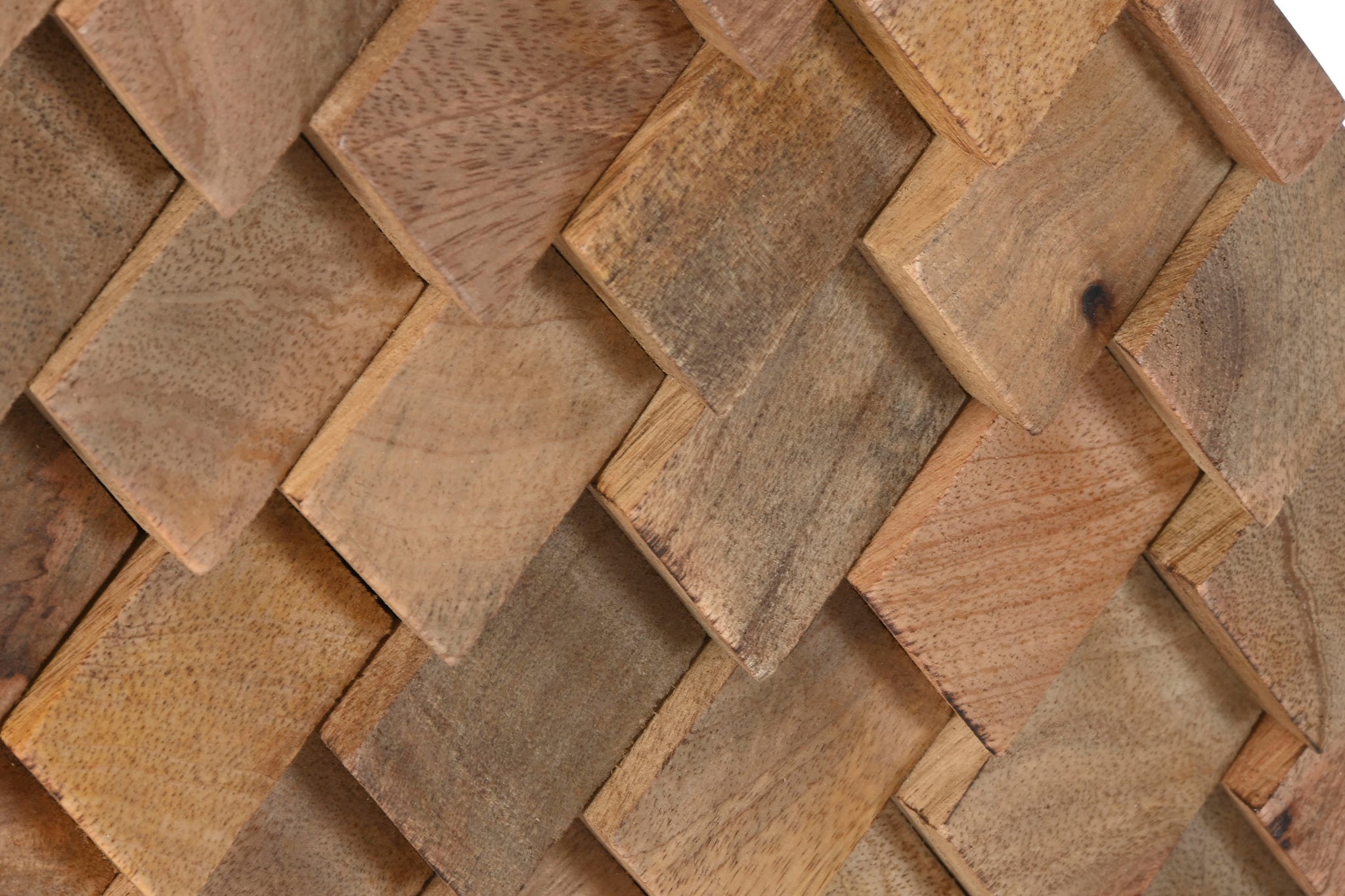 Decoracion Pared Mango Mdf 90X4X90 3D Natural