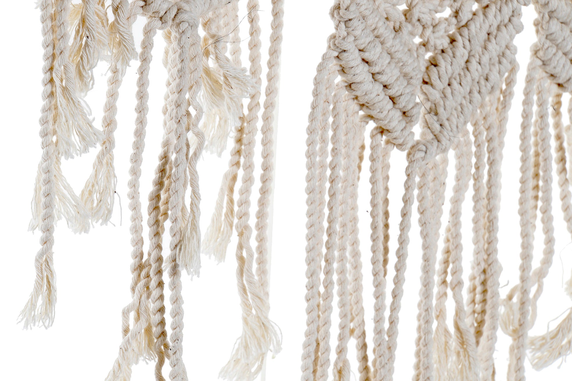 Espejo Algodon 75X2X75 Macrame Blanco