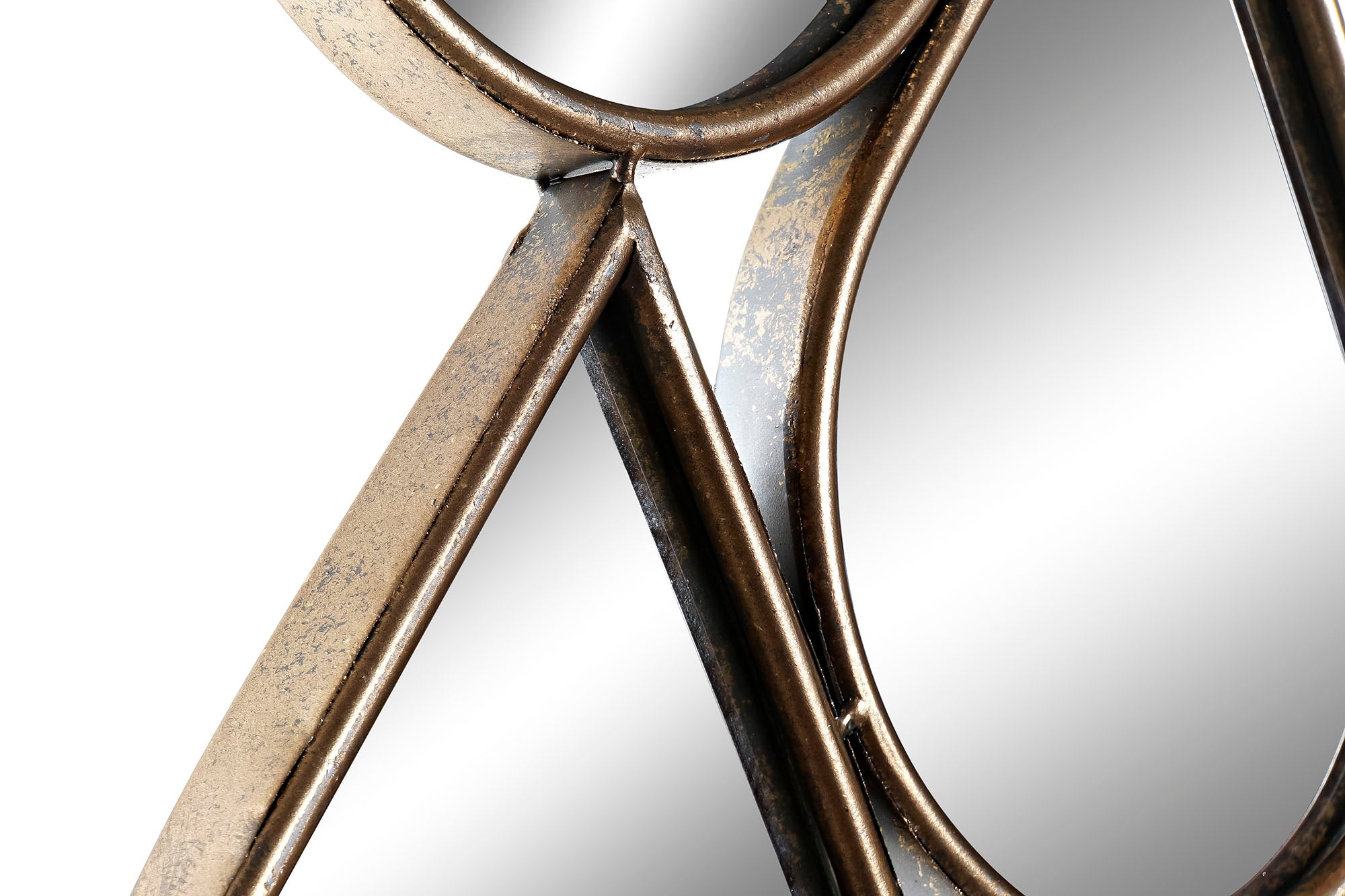 Espejo Metal Espejo 40X2,5X100 Lagrima Dorado