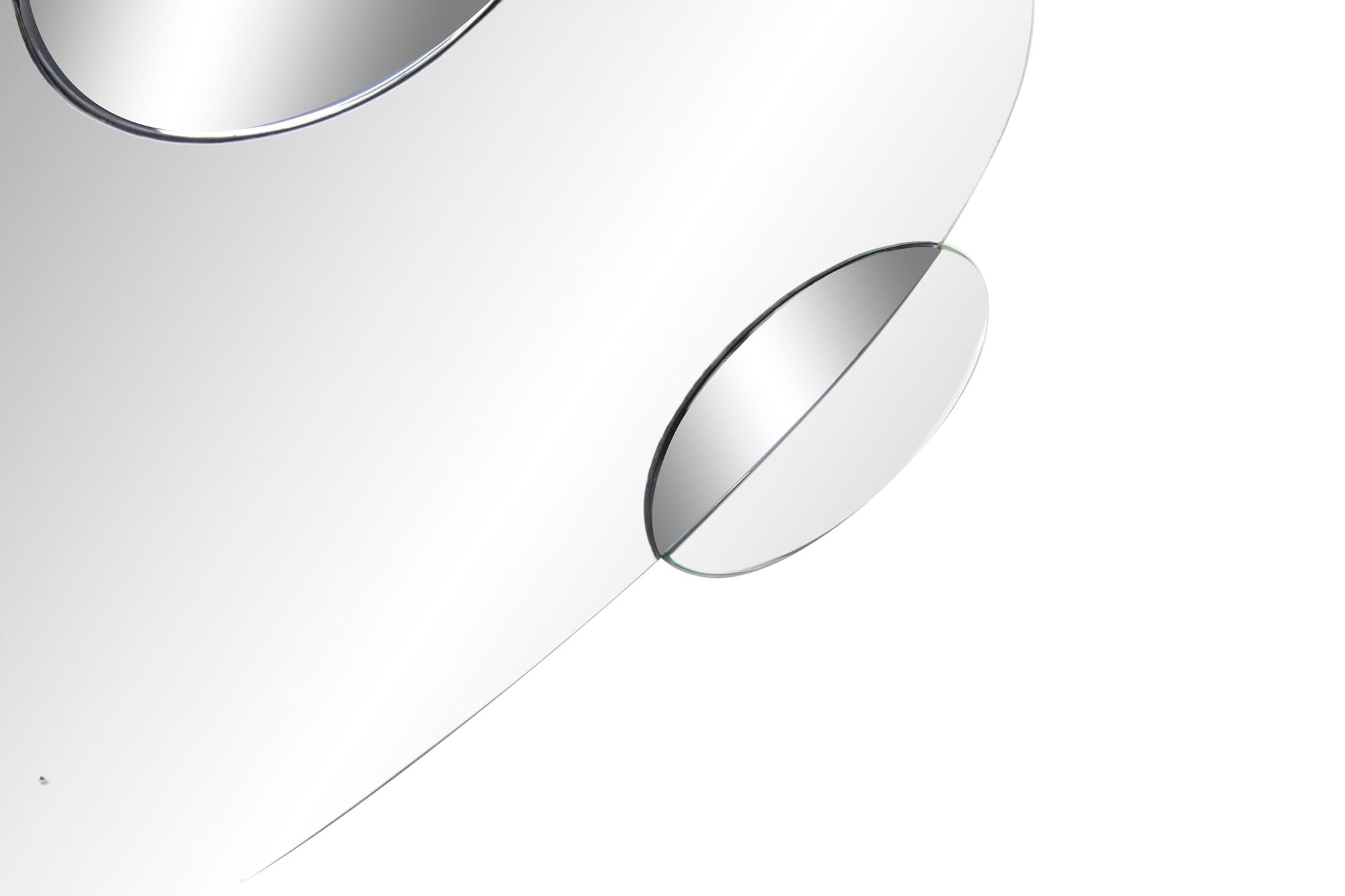 Espejo Cristal Madera 120X2X49 Circulos Ahumado