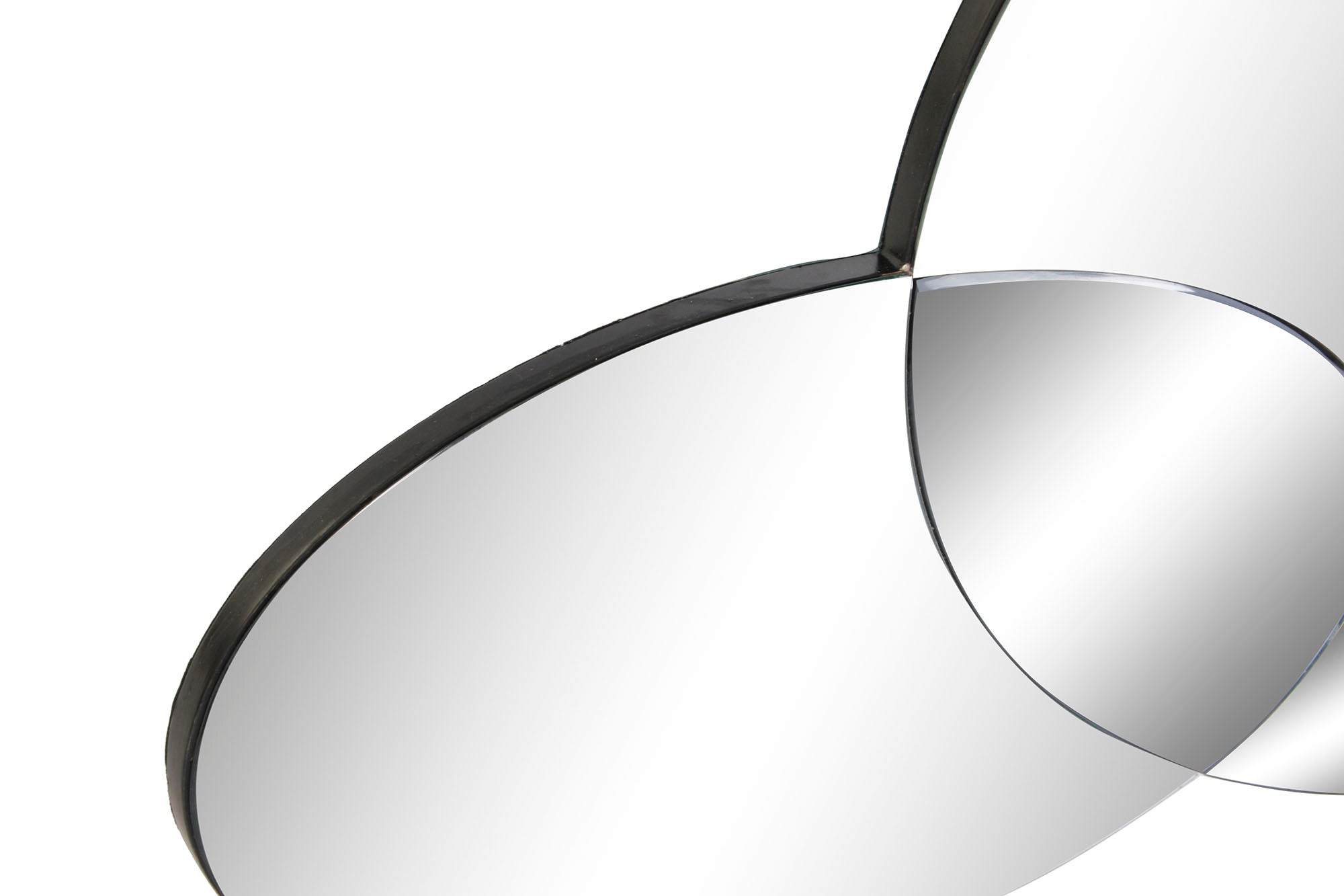 Espejo Cristal Madera 134X2X61 Circulos Ahumado