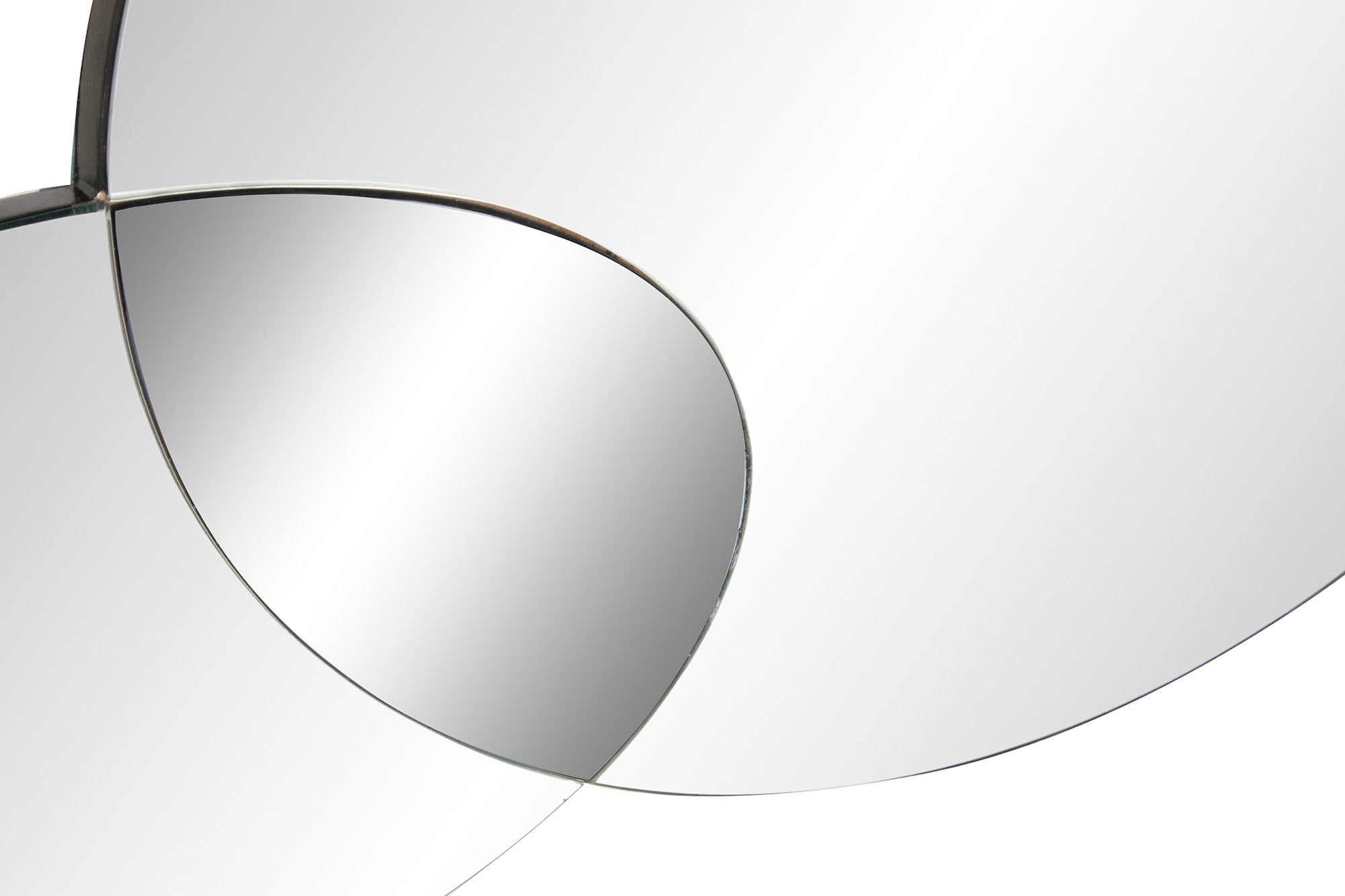 Espejo Cristal Madera 134X2X61 Circulos Ahumado