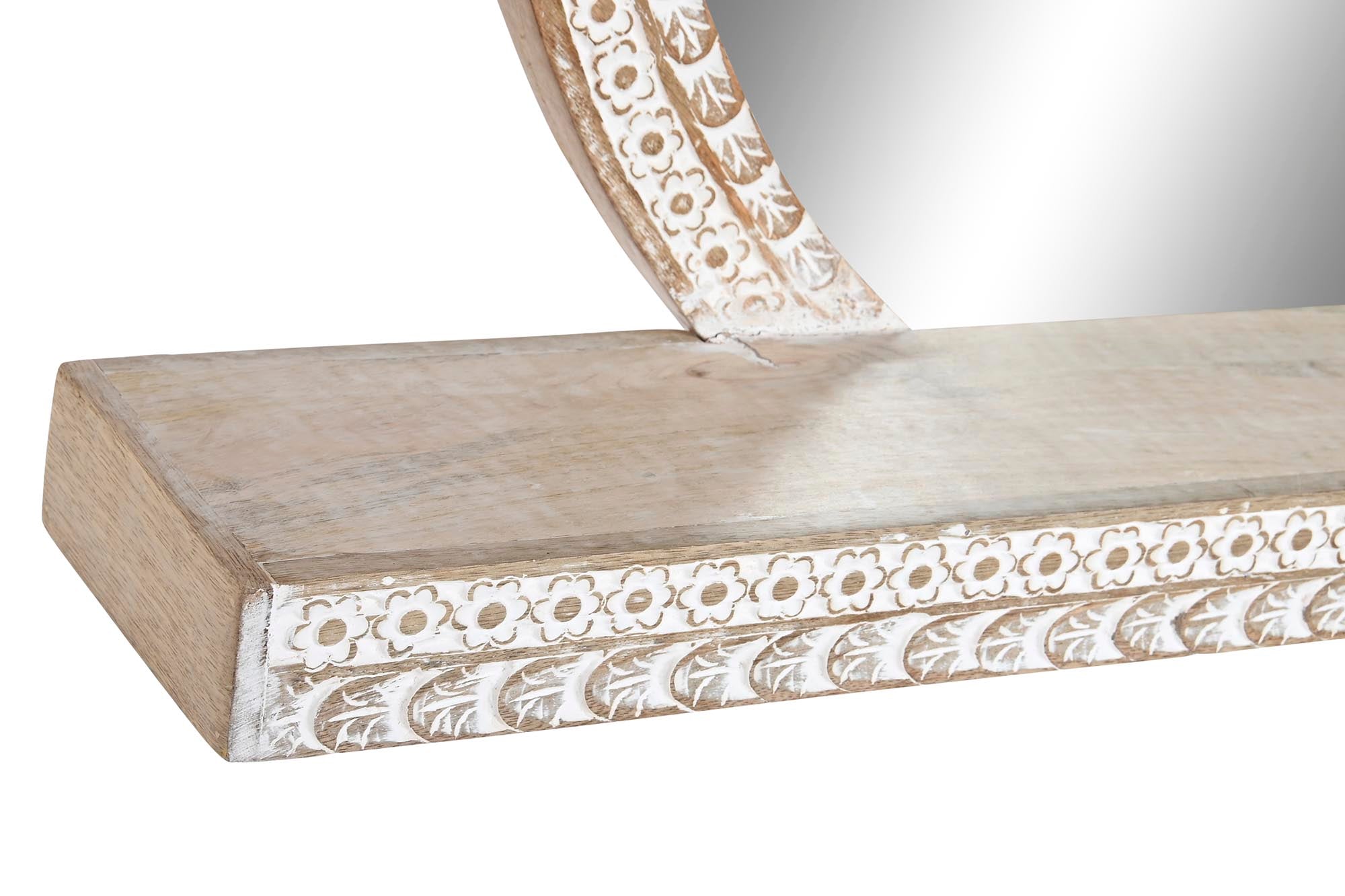 Espejo Mango 90X16X76 Repisa Blanco