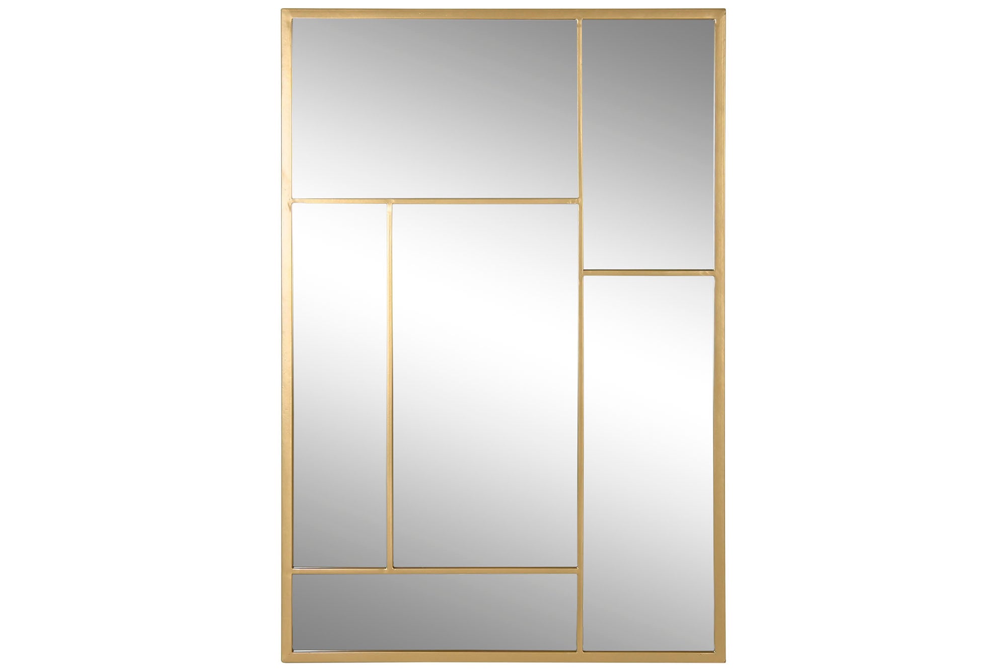 Espejo Hierro Cristal 60X2X90 Dorado