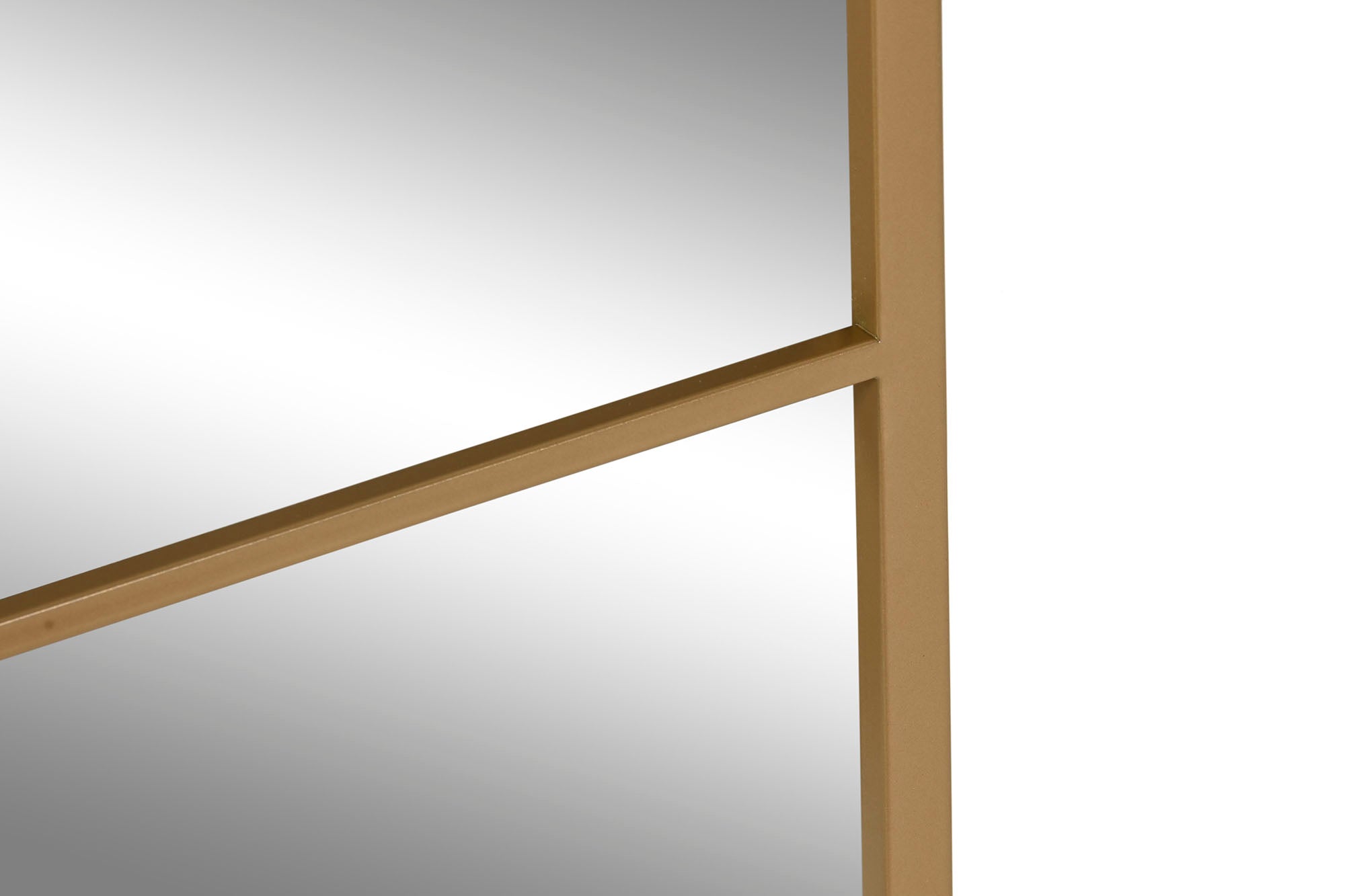 Espelho de vidro de ferro 90X2X90 dourado