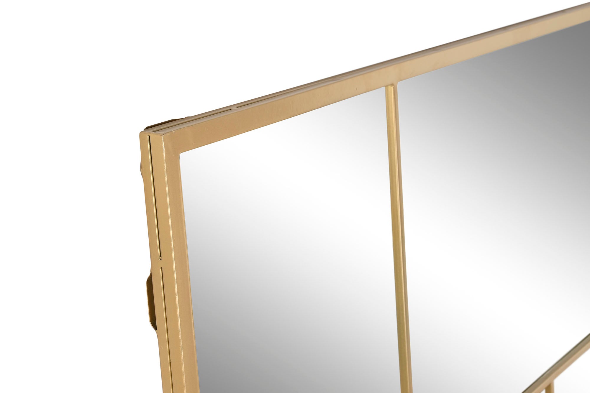 Espelho de vidro de ferro 90X2X180 dourado