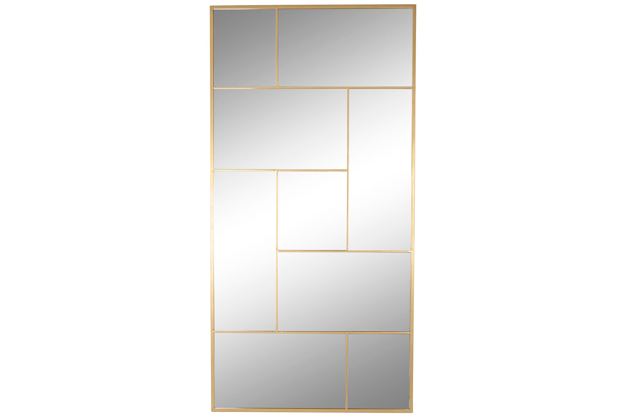 Espejo Hierro Cristal 90X2X180 Dorado