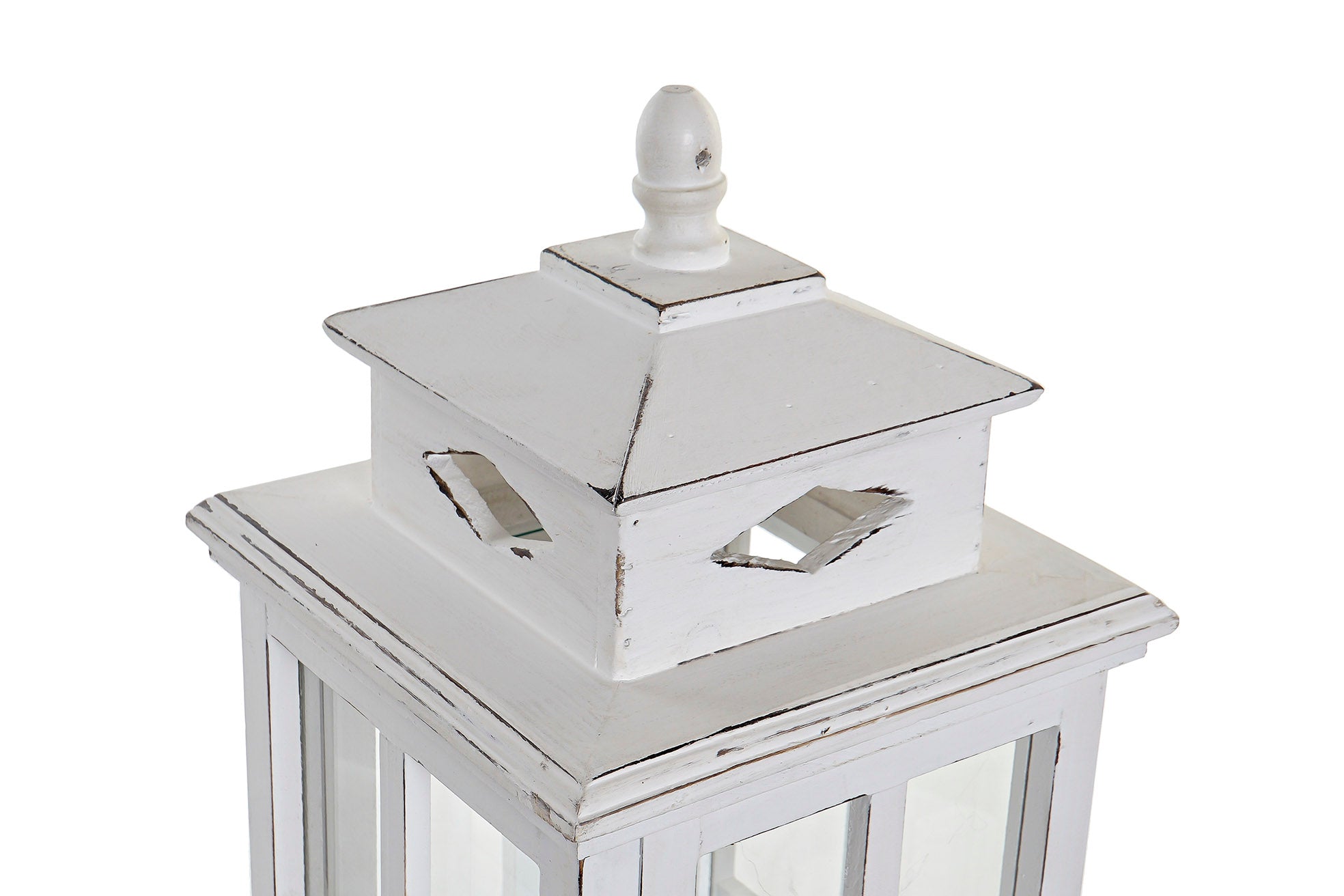 Pine Glass Lamppost 22.5x22.5x47 White
