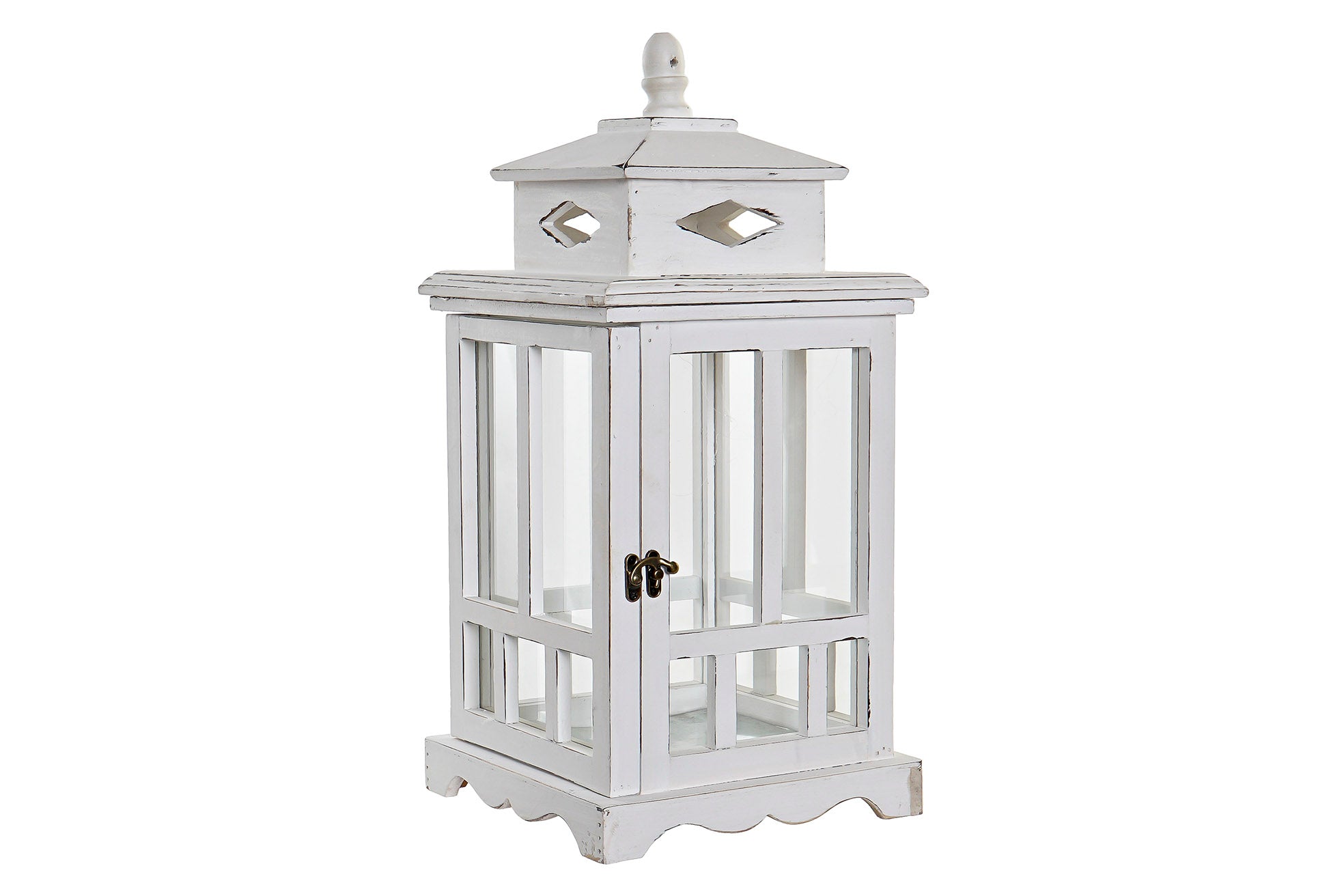 Pine Glass Lamppost 22.5x22.5x47 White