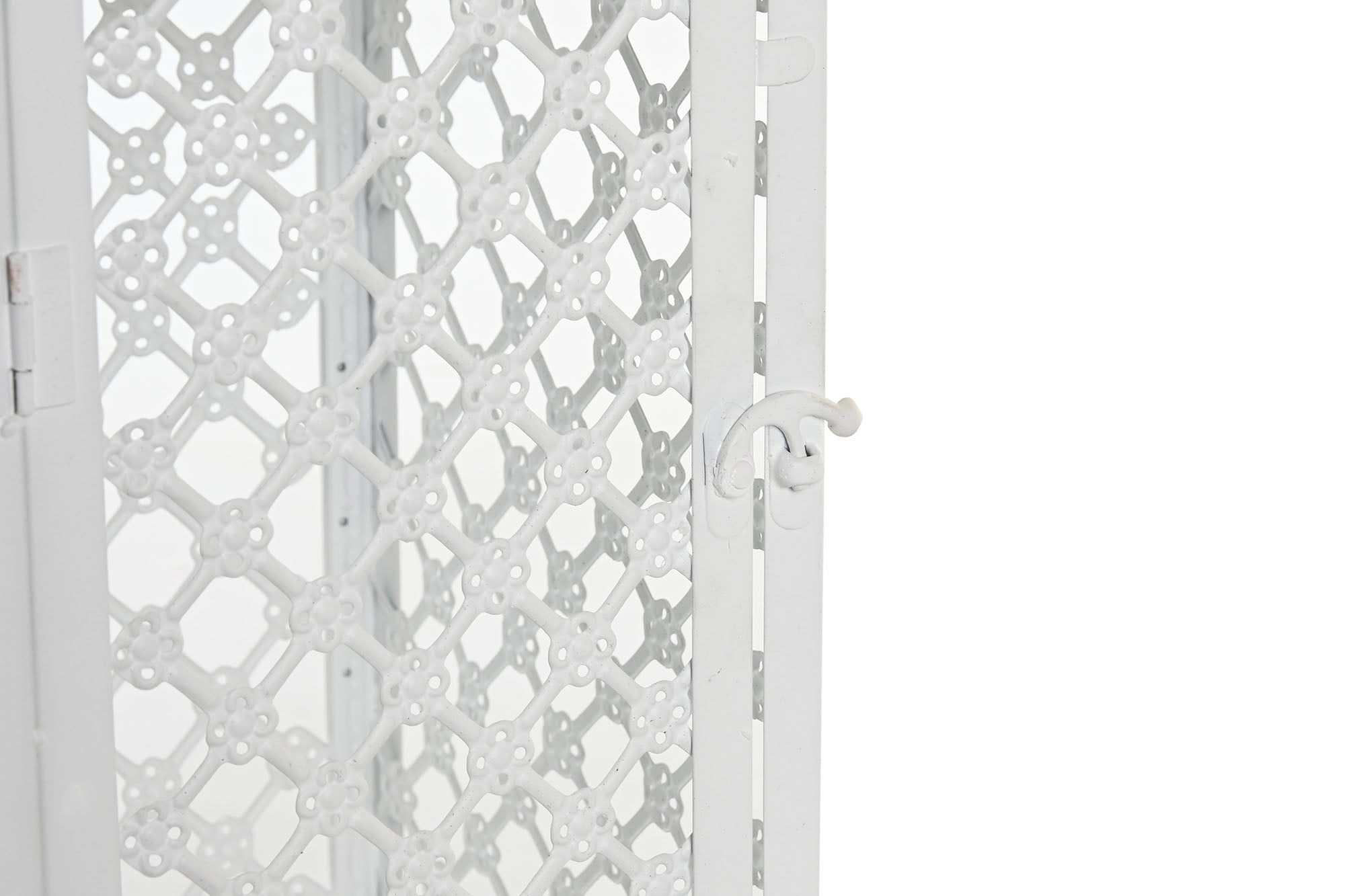 Farola Set 3 Metal 24X24X74 Desgastado Blanco