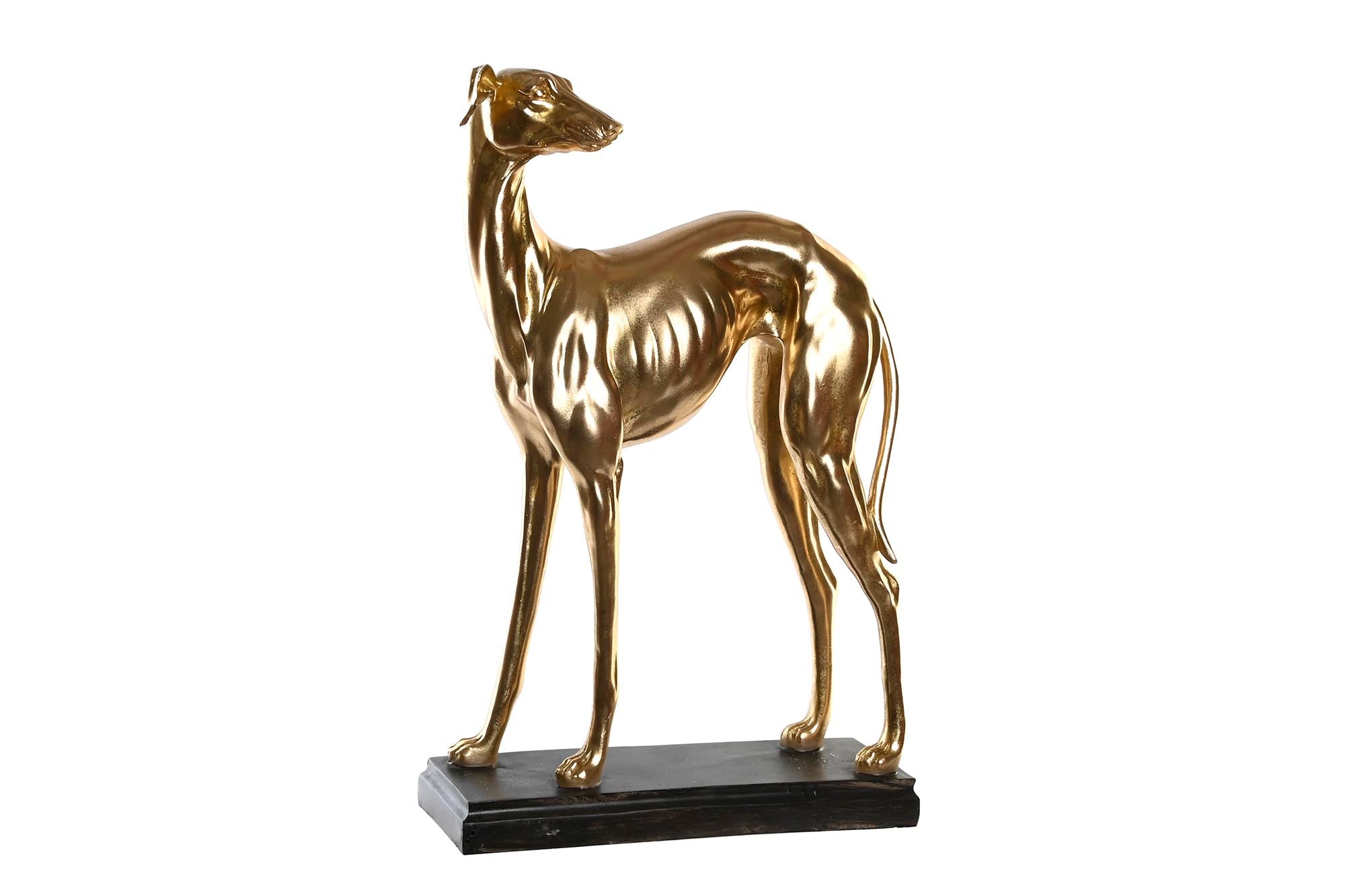 Figura Resina 44,5X17X65,5 Galgo Dorado