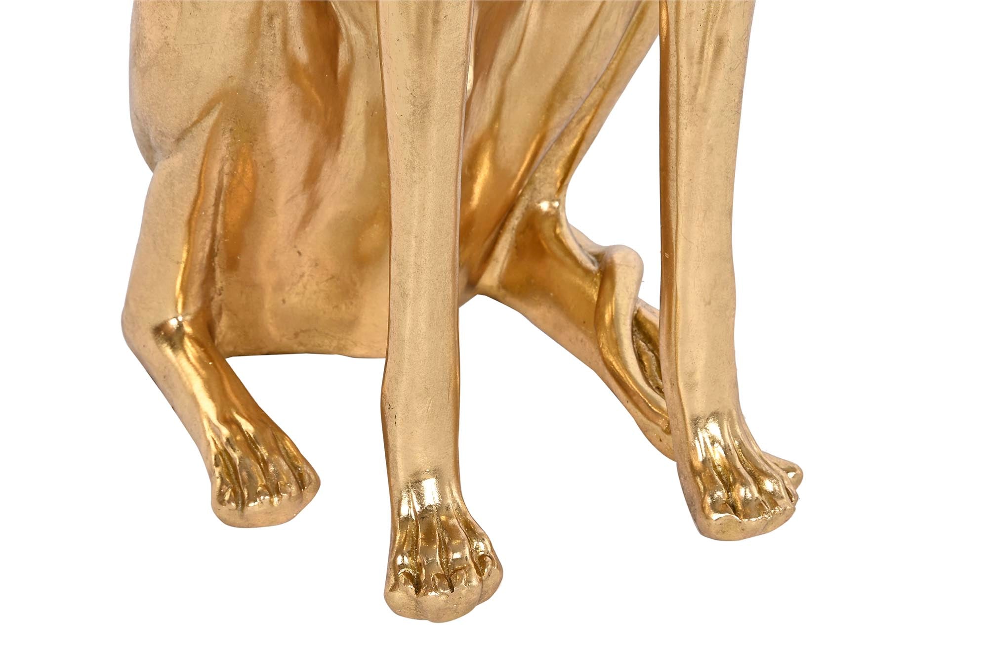 Figura Resina 42,5X25,5X78 Galgo Dorado