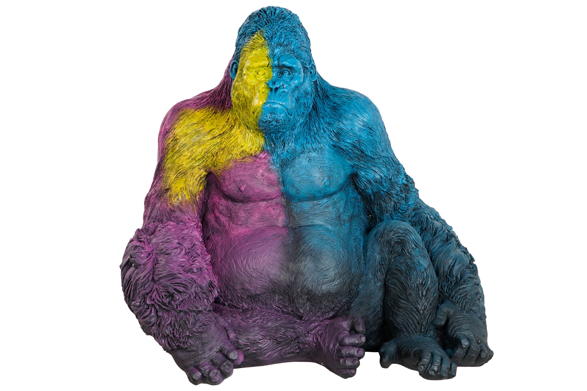 Figura Resina 92X64X85 Gorila Multicolor
