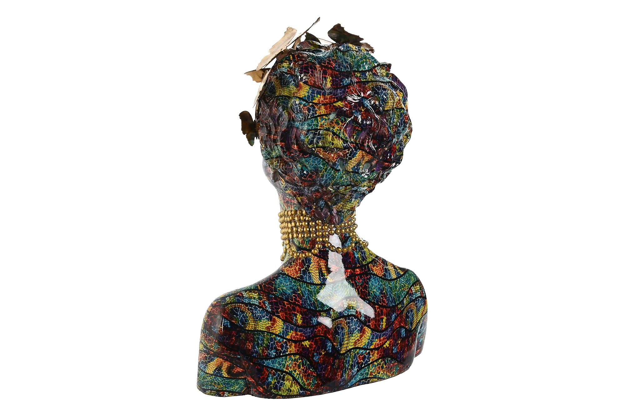 Figura Resina 26X18,5X34 Busto Multicolor